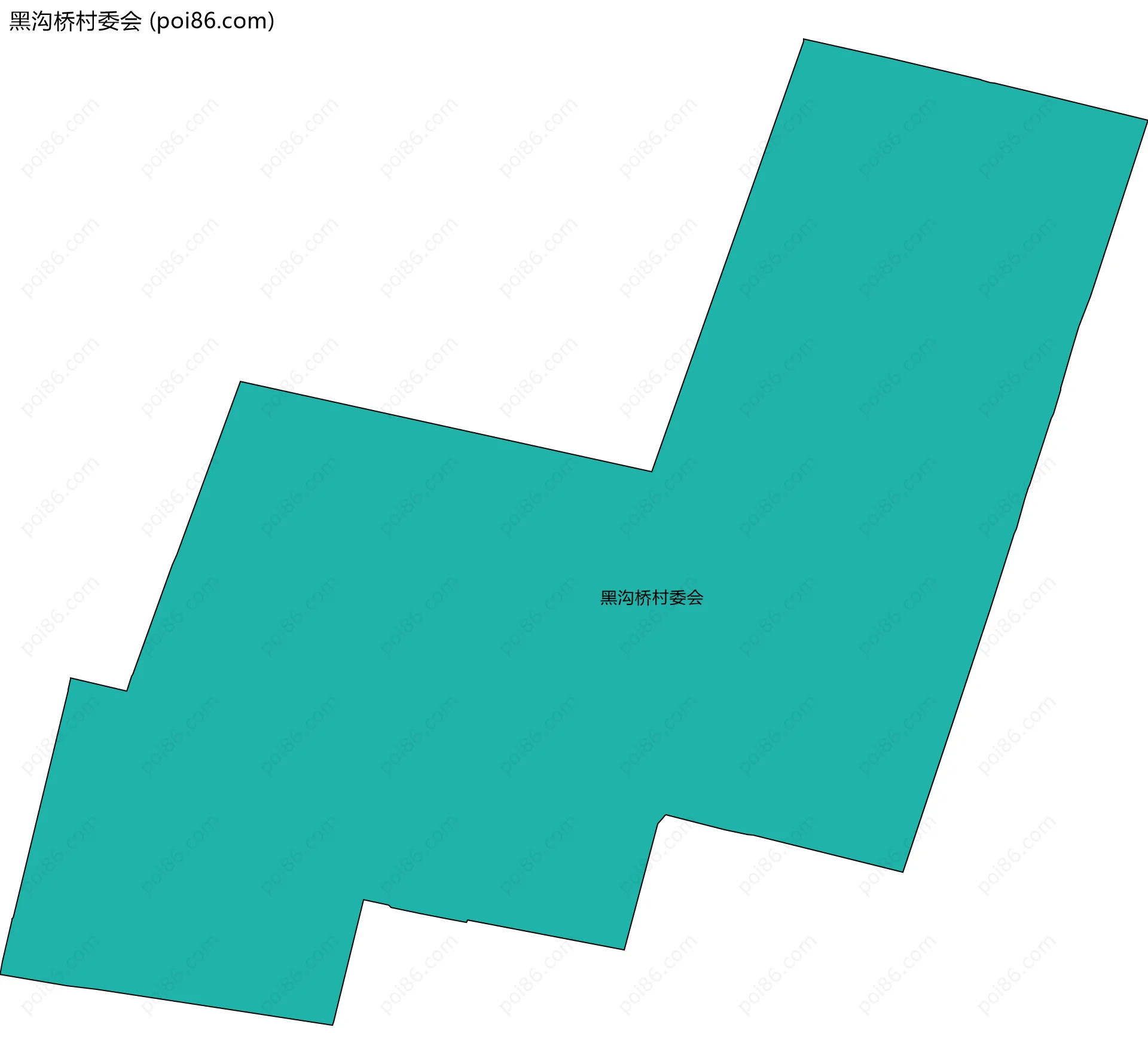 黑沟桥村委会边界地图