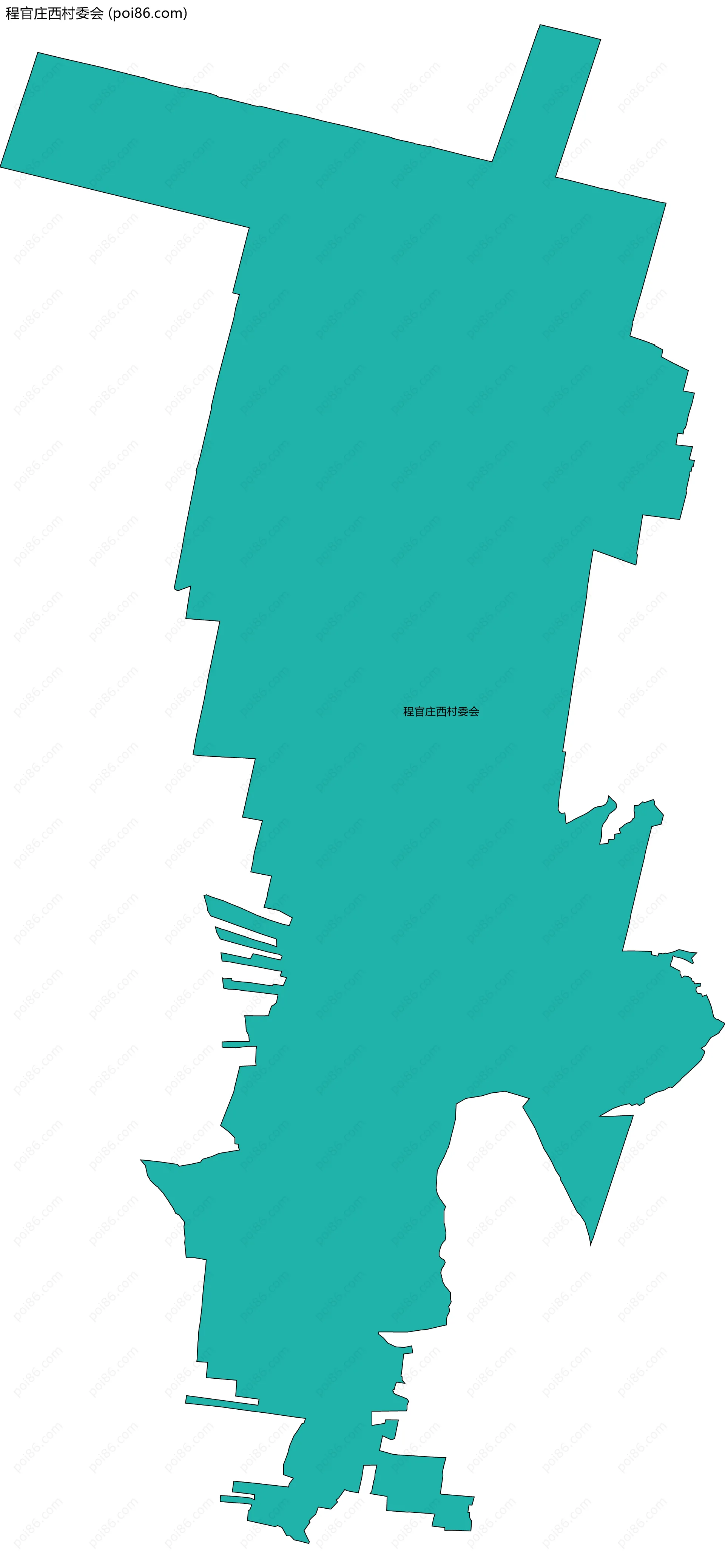 程官庄西村委会边界地图