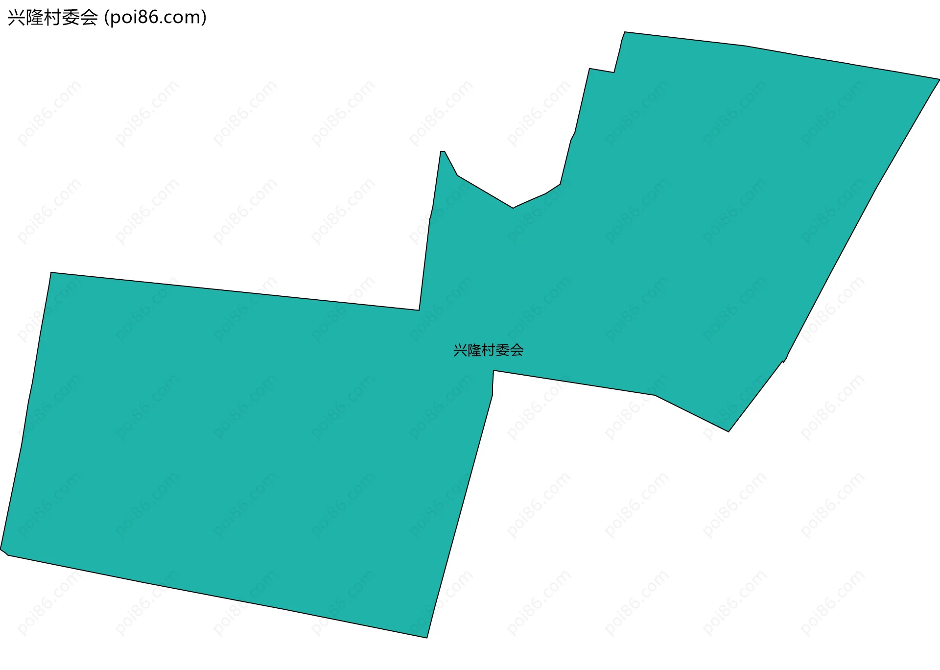 兴隆村委会边界地图
