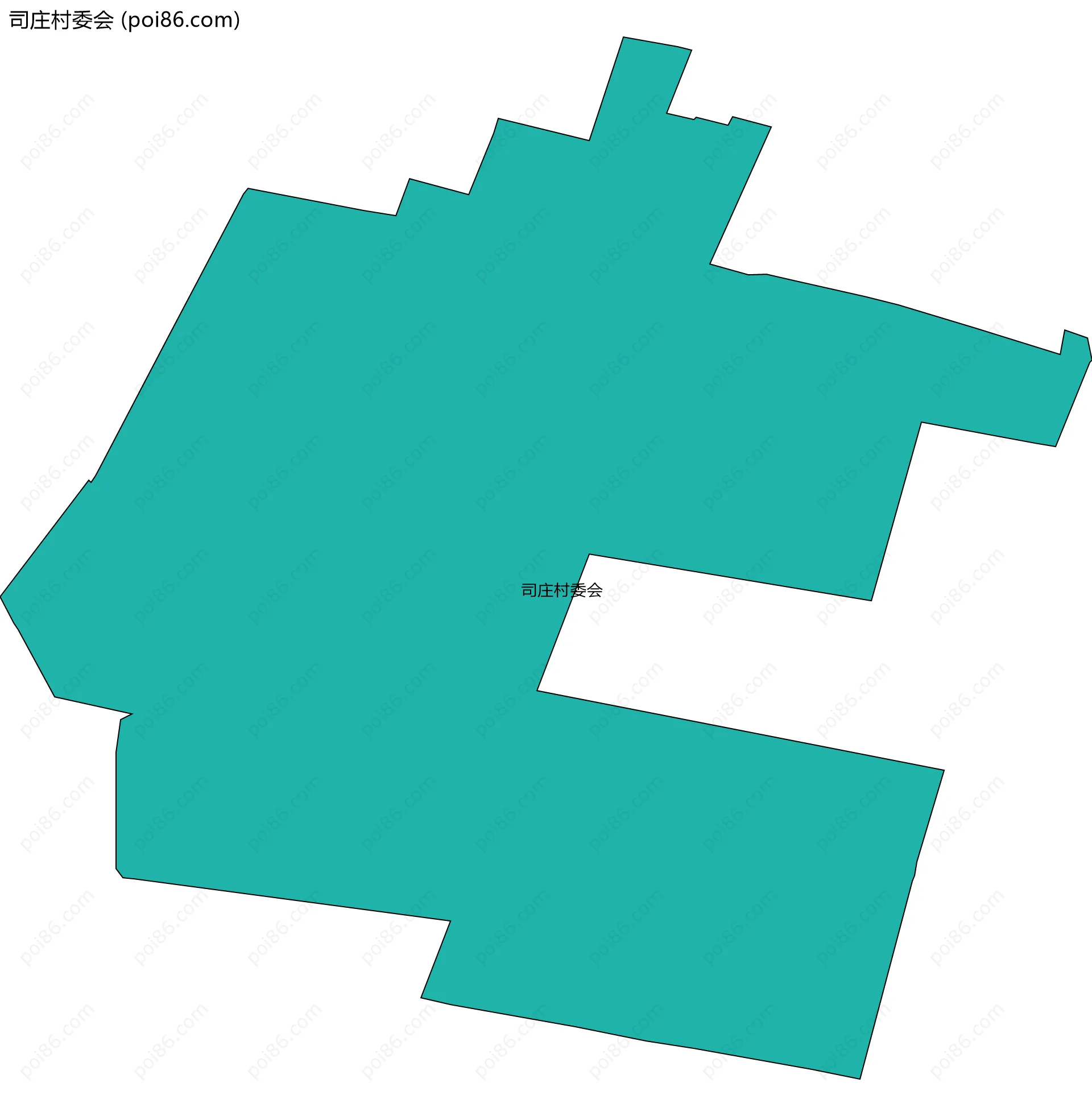司庄村委会边界地图