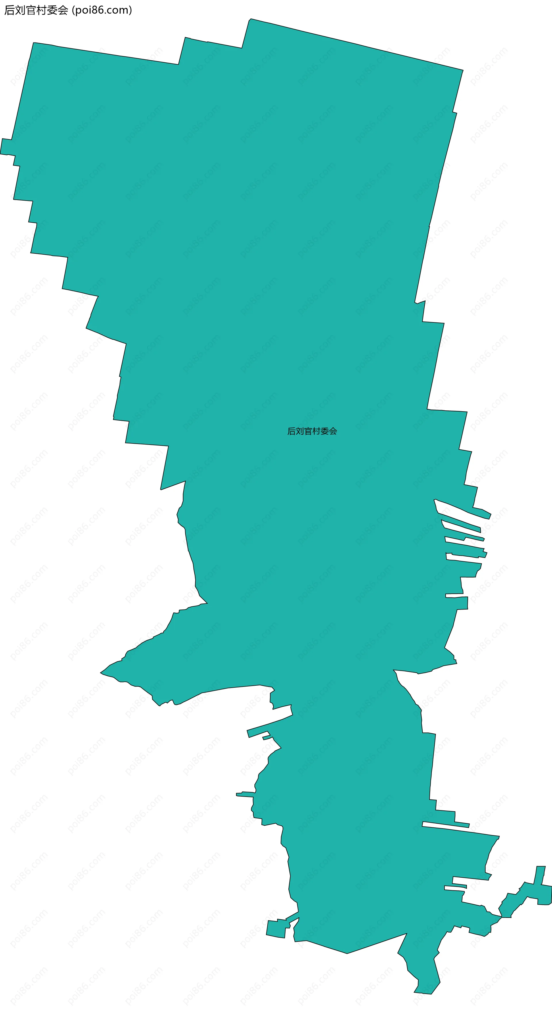 后刘官村委会边界地图