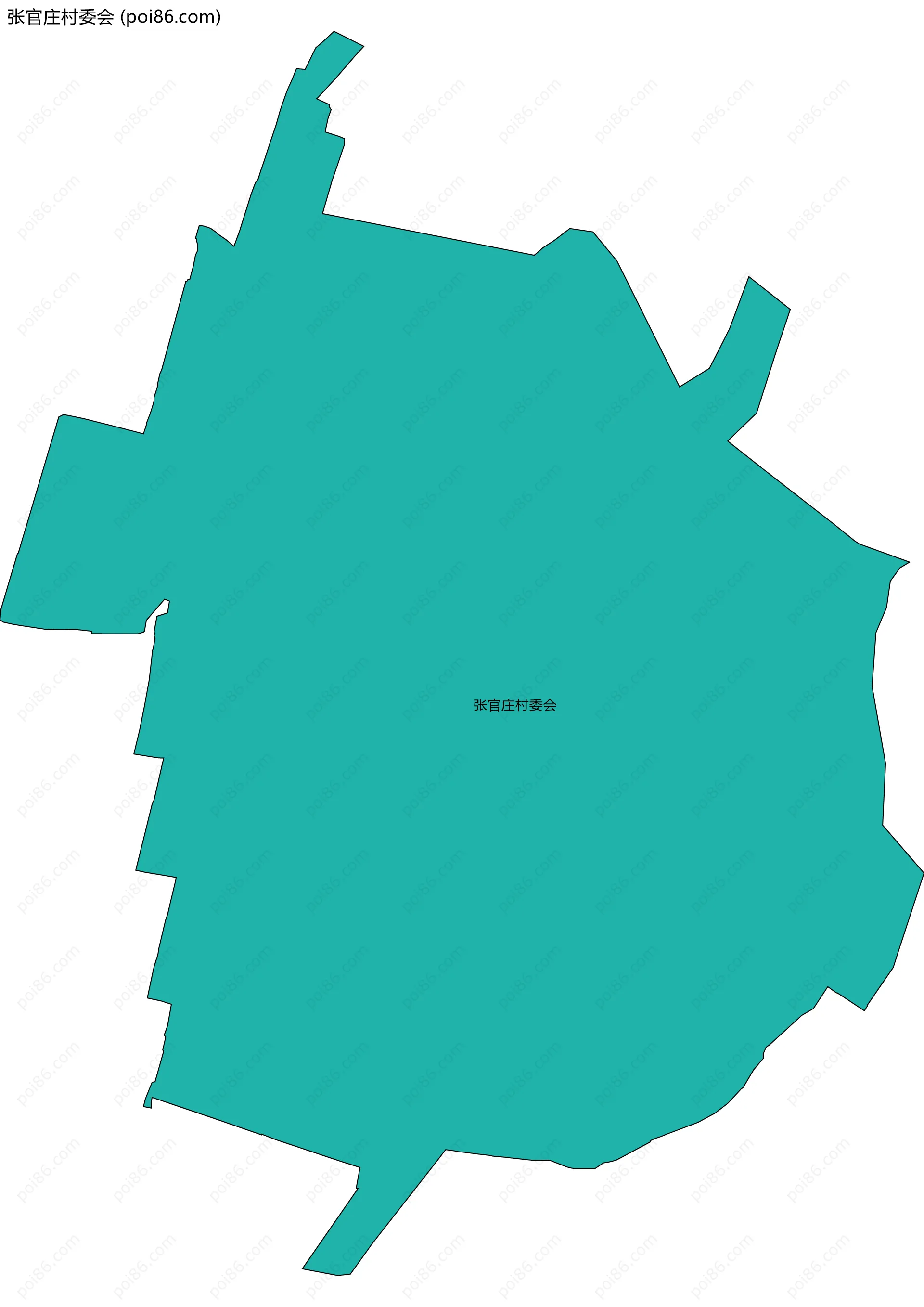 张官庄村委会边界地图