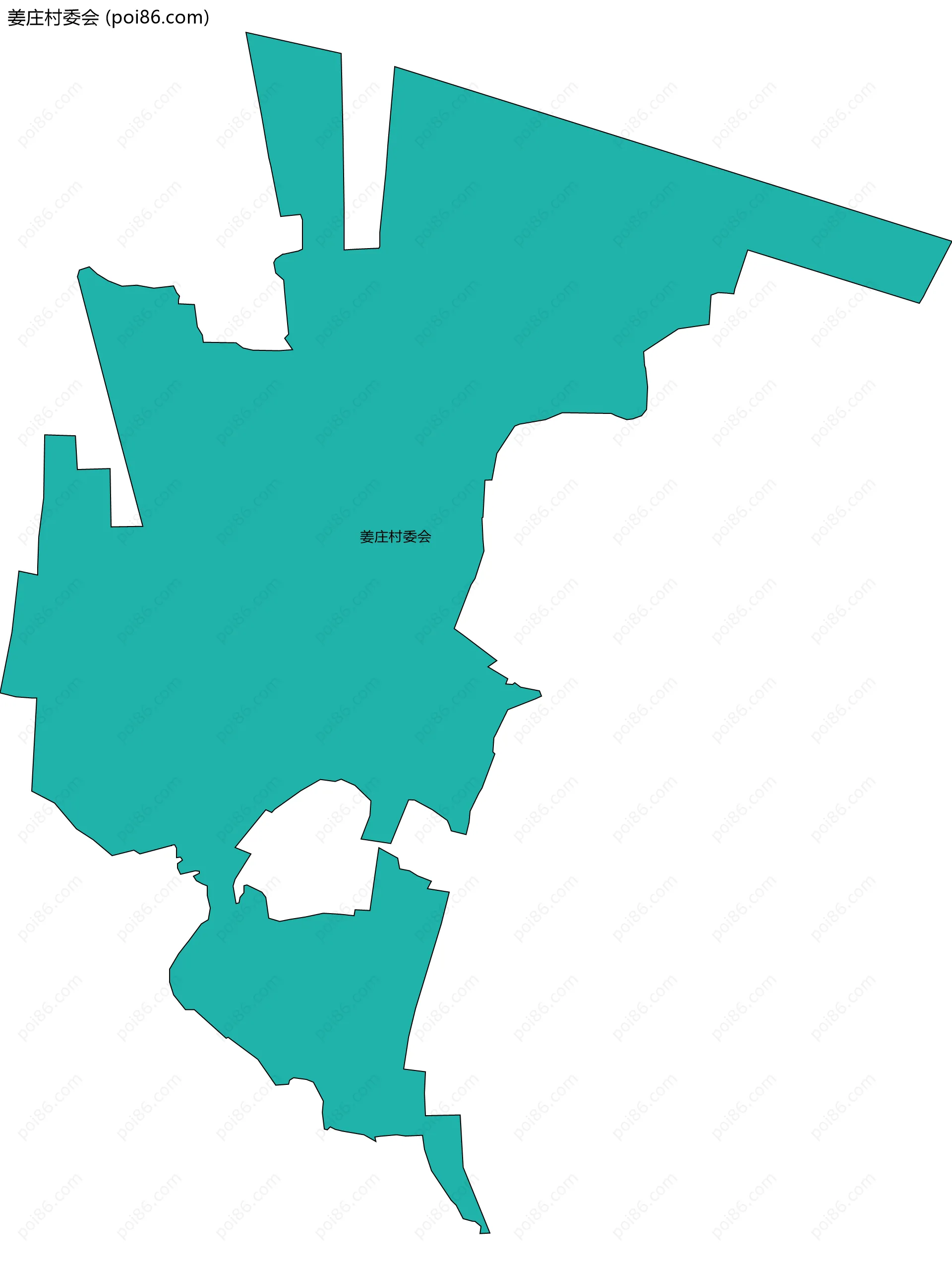 姜庄村委会边界地图
