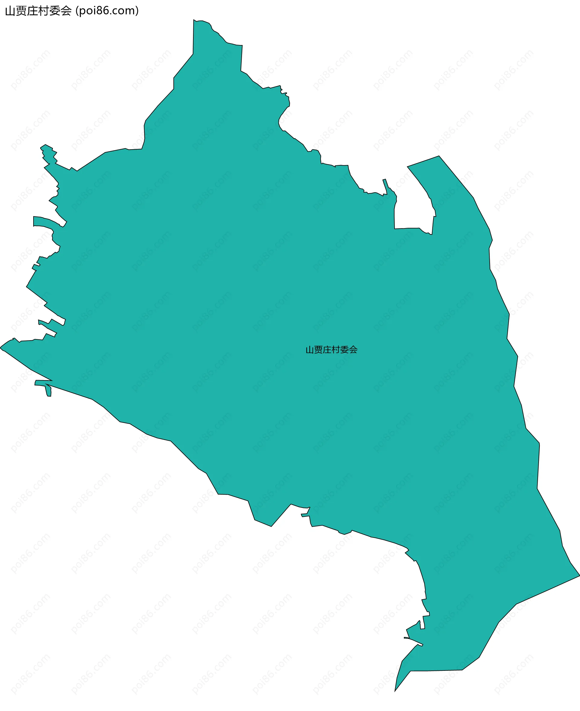 山贾庄村委会边界地图