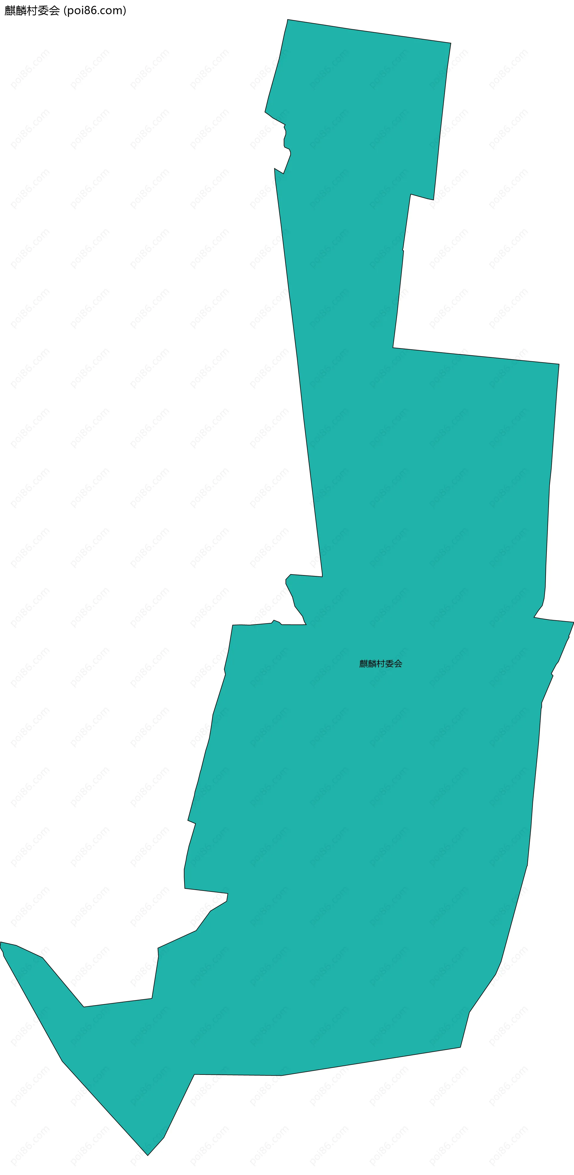 麒麟村委会边界地图