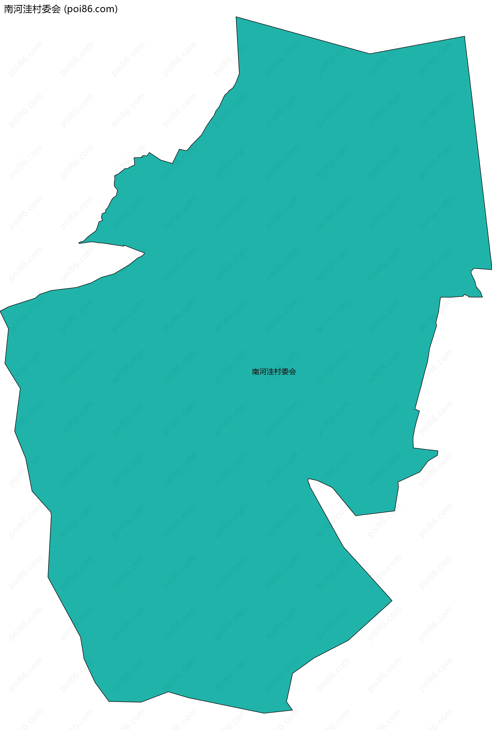 南河洼村委会边界地图