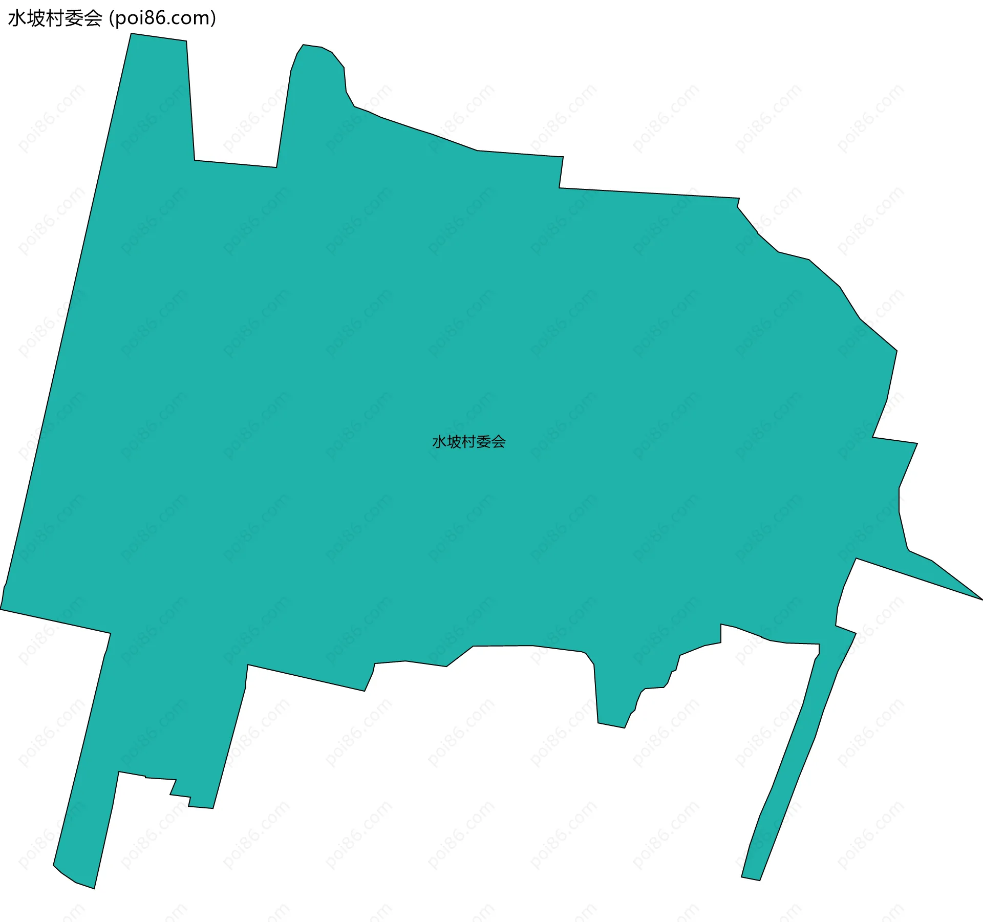 水坡村委会边界地图