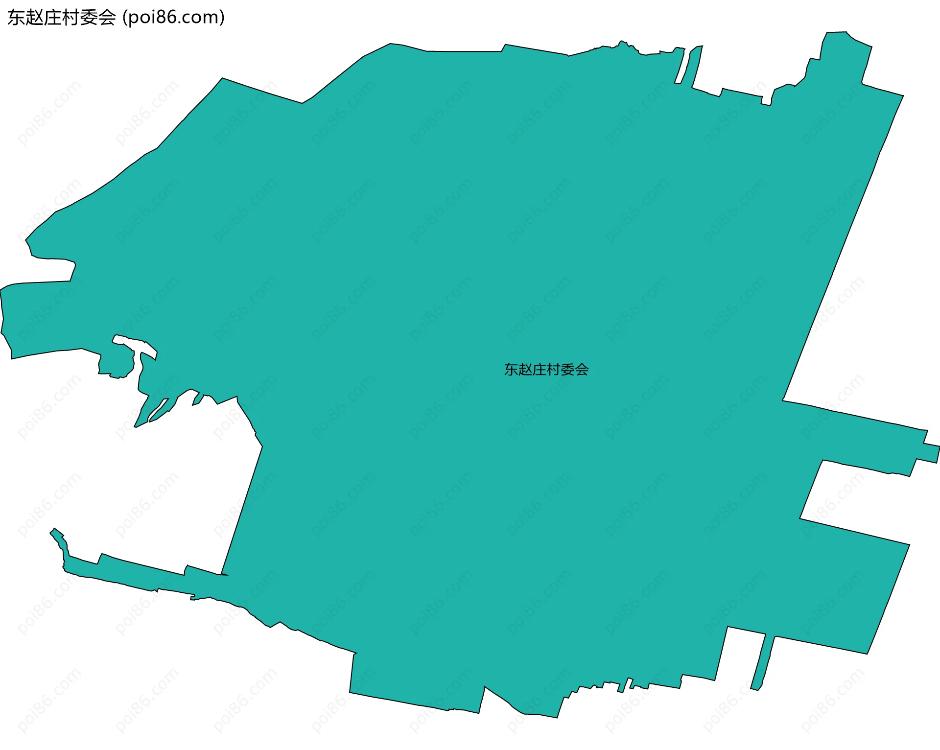 东赵庄村委会边界地图