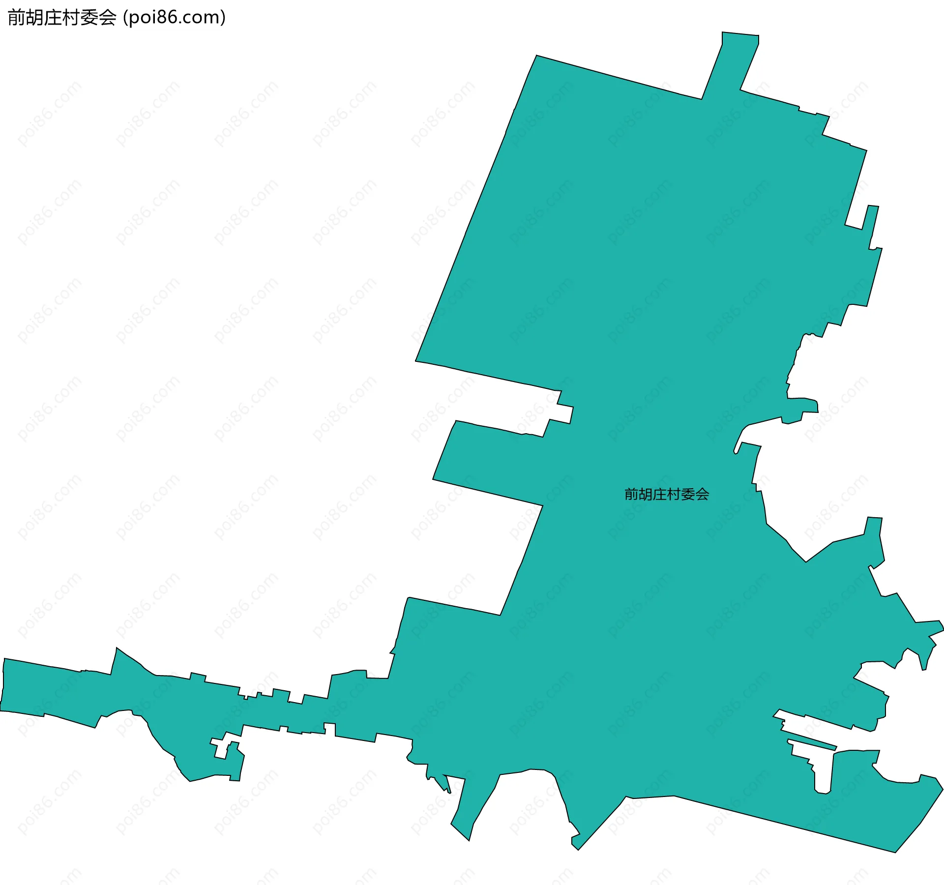 前胡庄村委会边界地图
