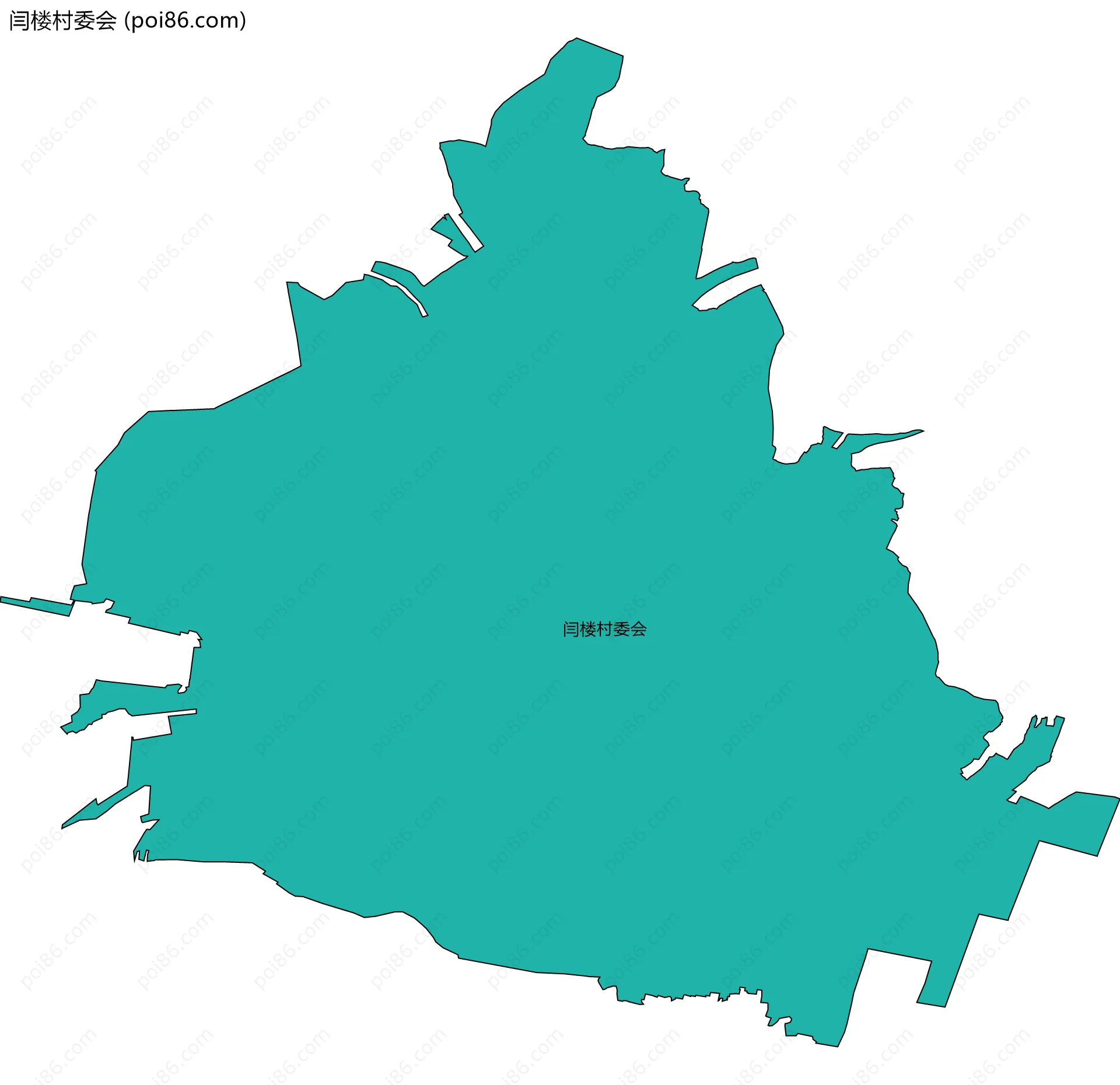 闫楼村委会边界地图