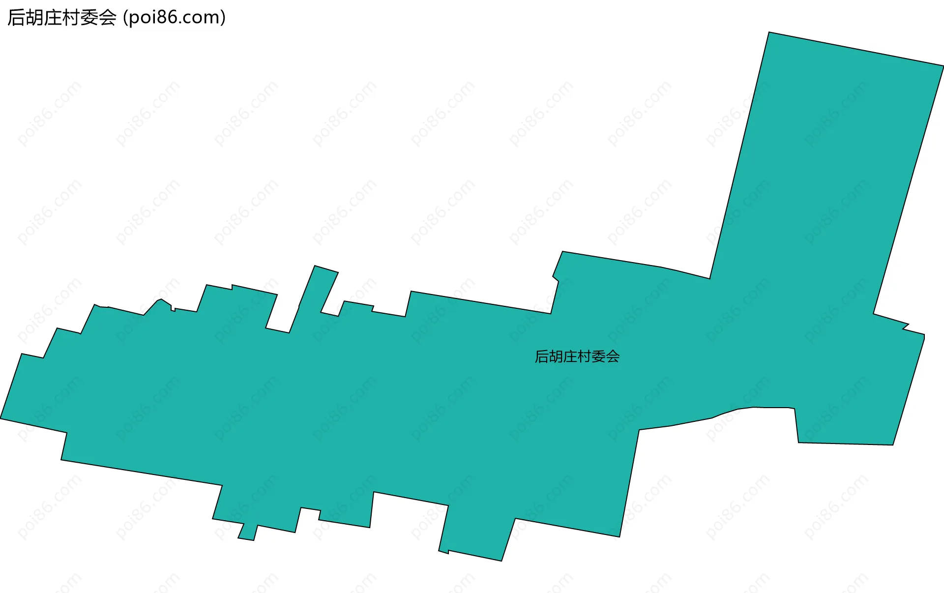 后胡庄村委会边界地图