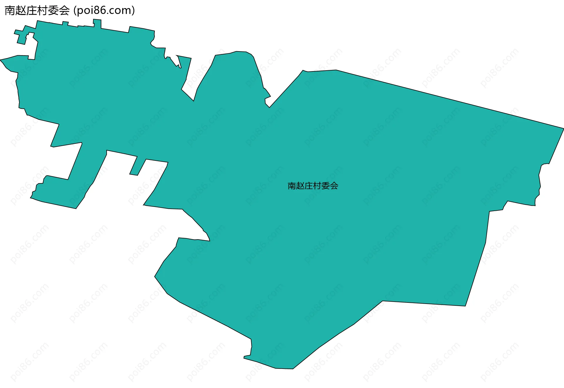 南赵庄村委会边界地图