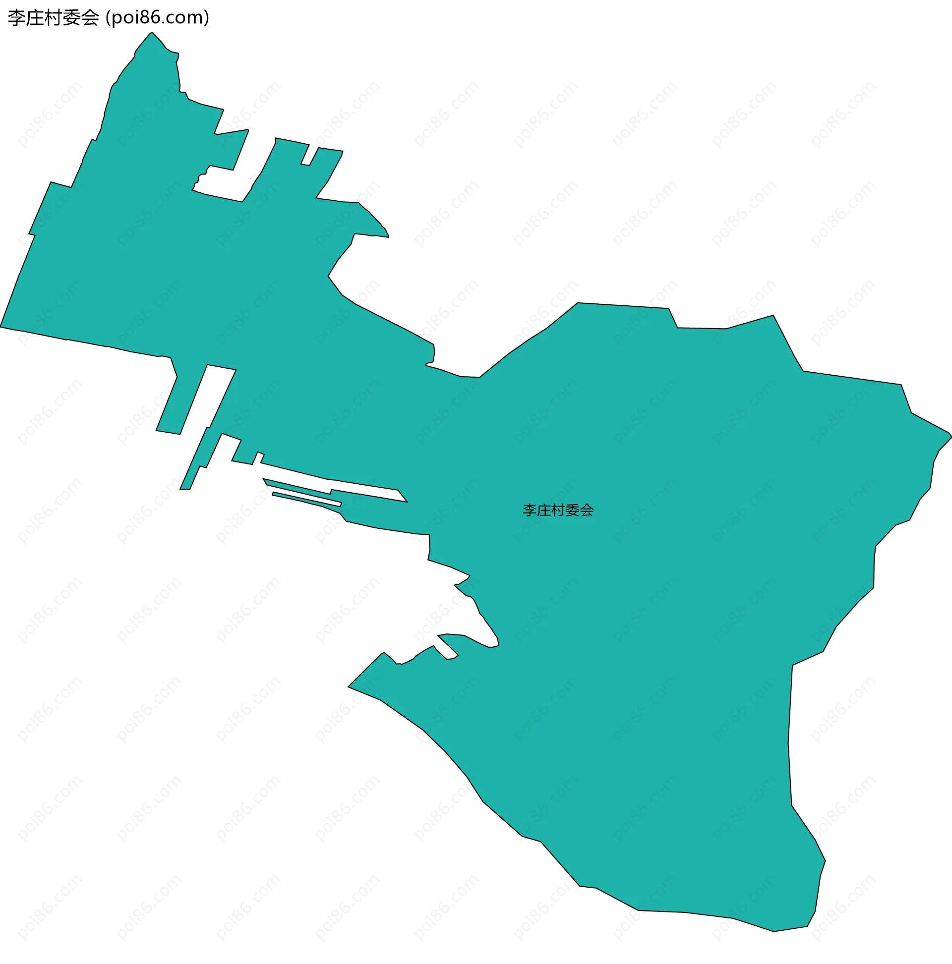 李庄村委会边界地图