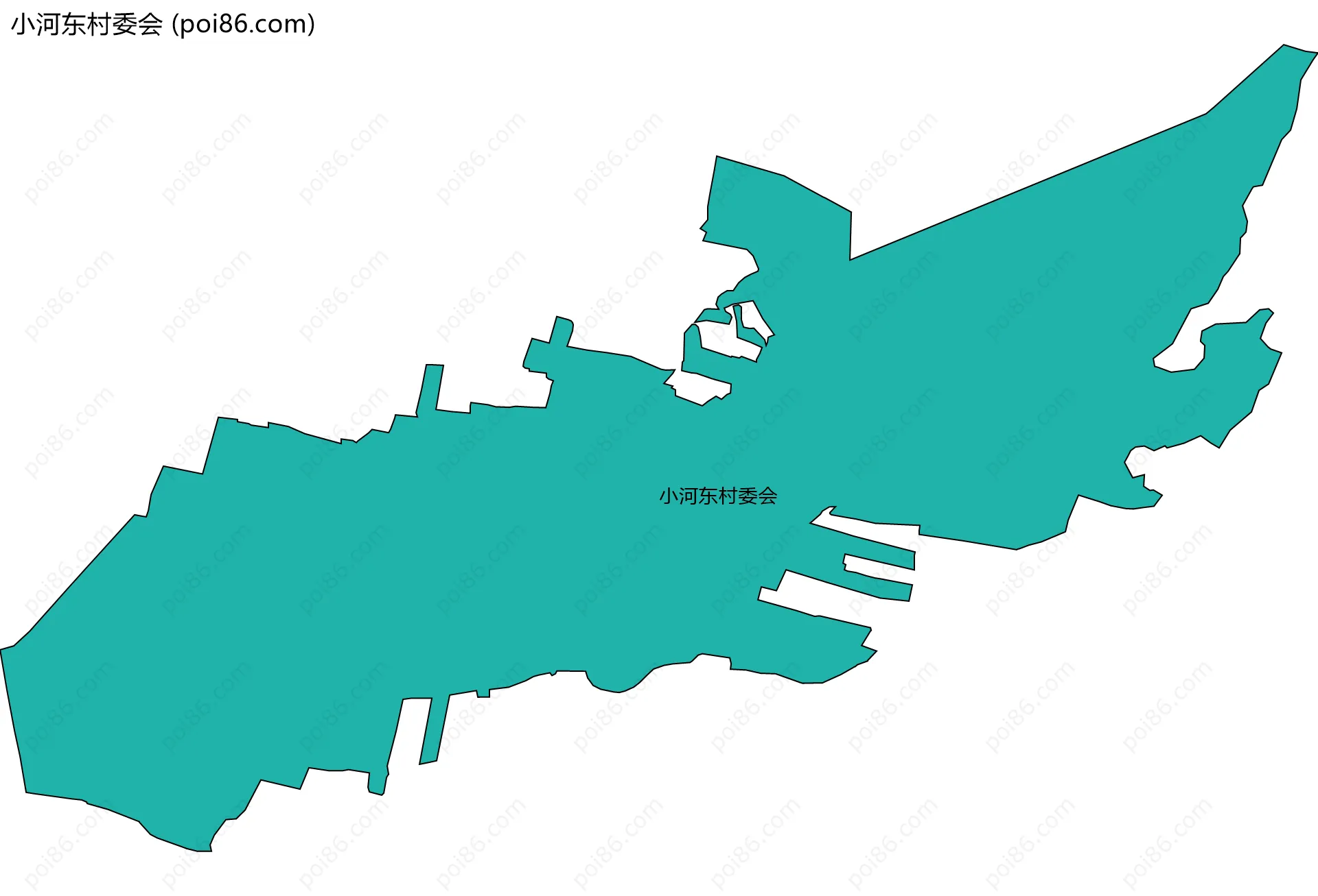 小河东村委会边界地图