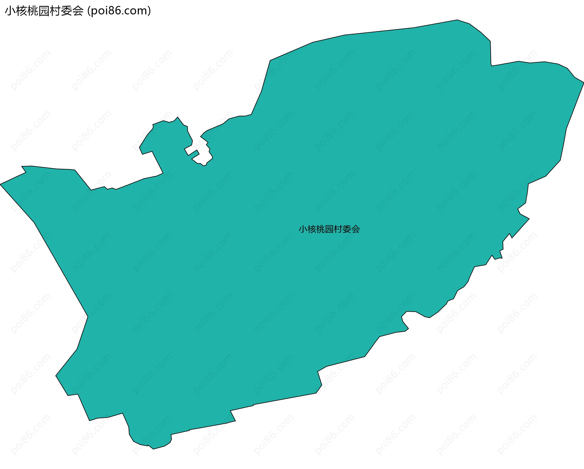 小核桃园村委会边界地图