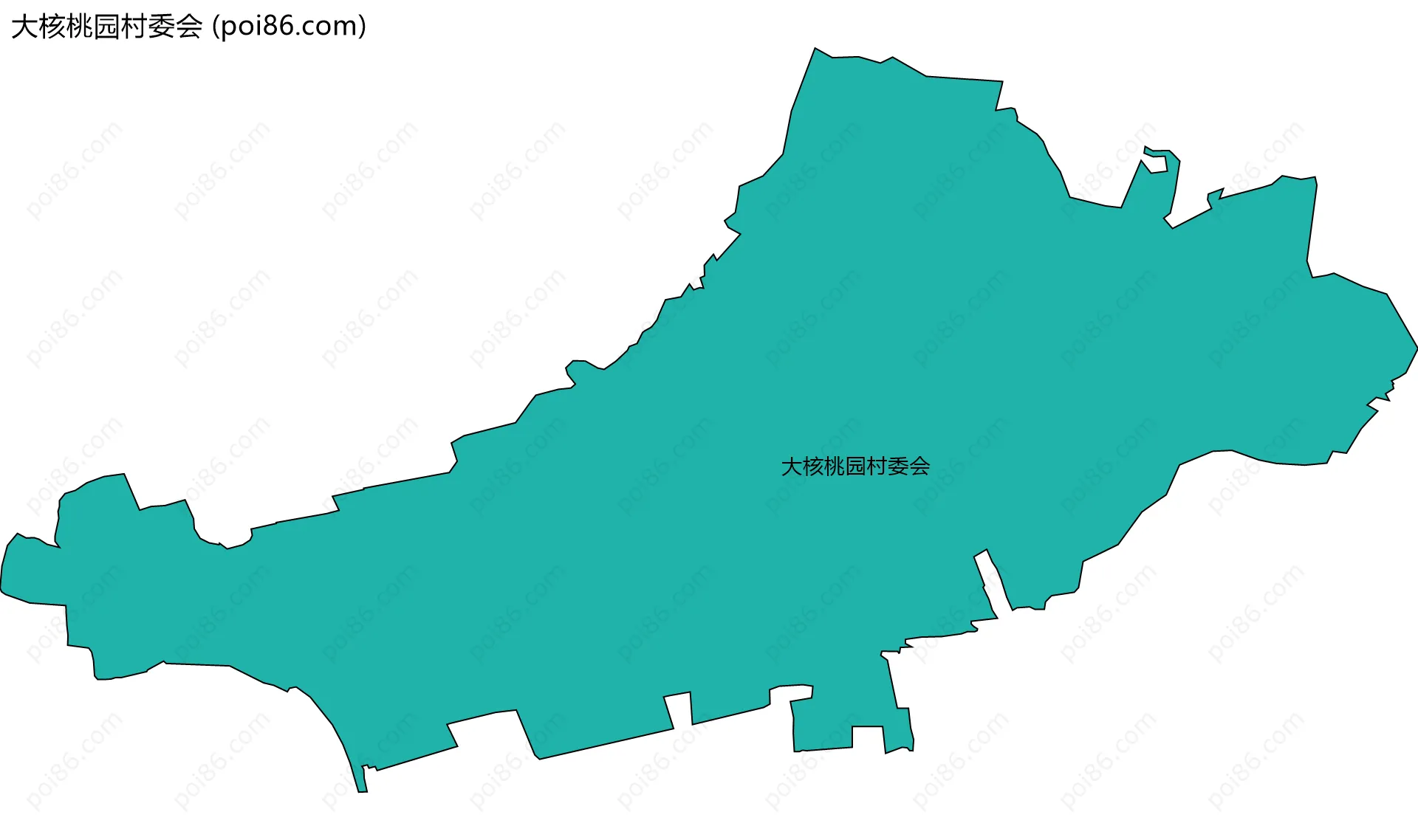 大核桃园村委会边界地图