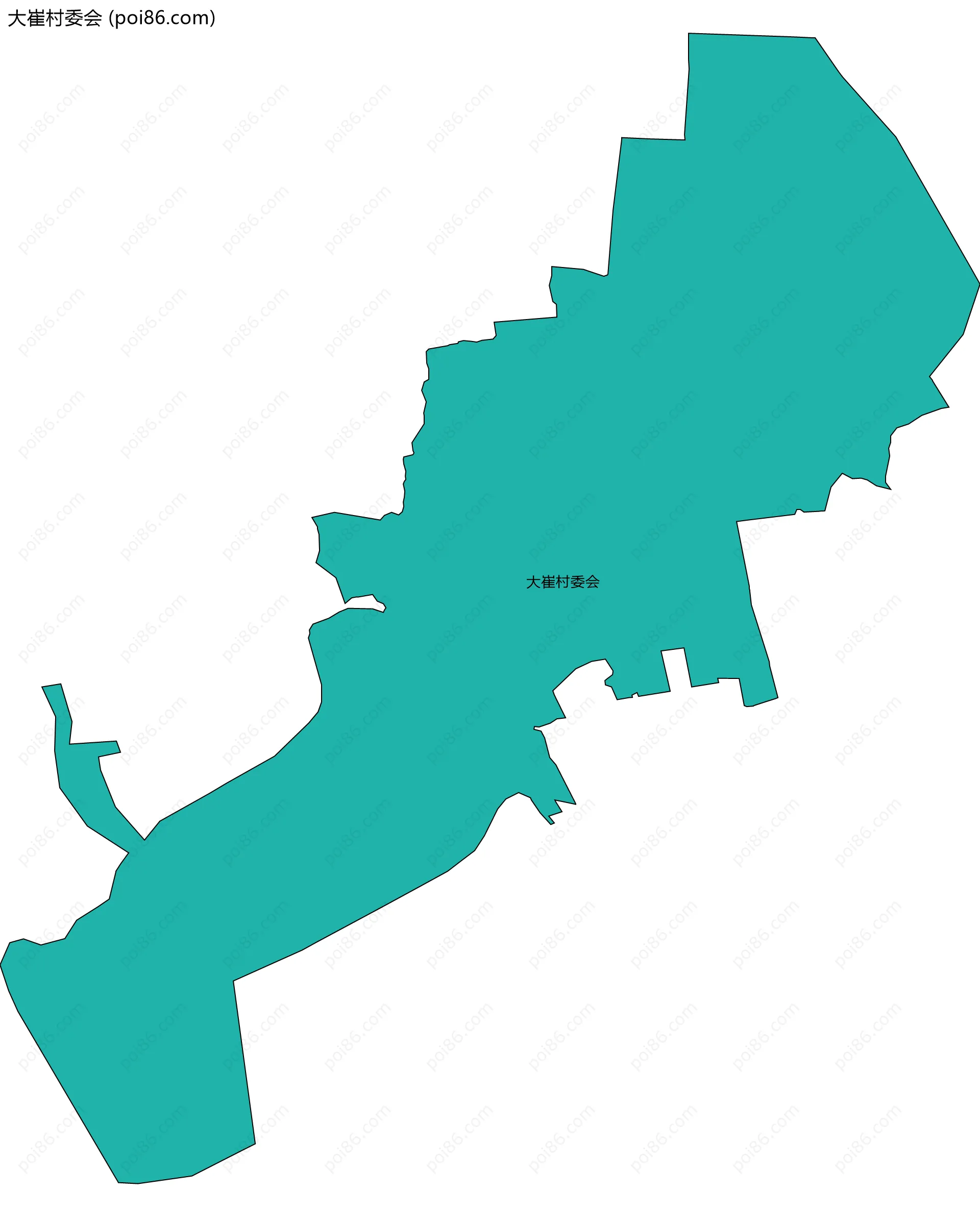 大崔村委会边界地图