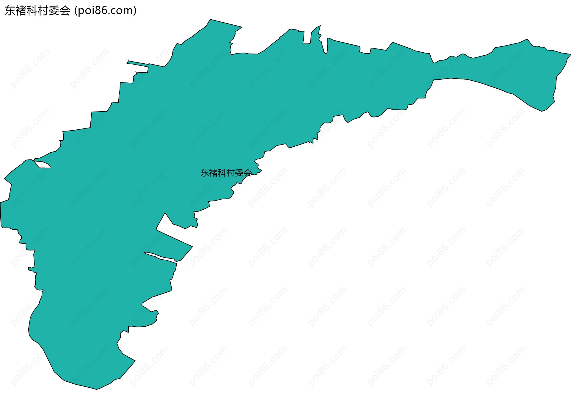 东褚科村委会边界地图