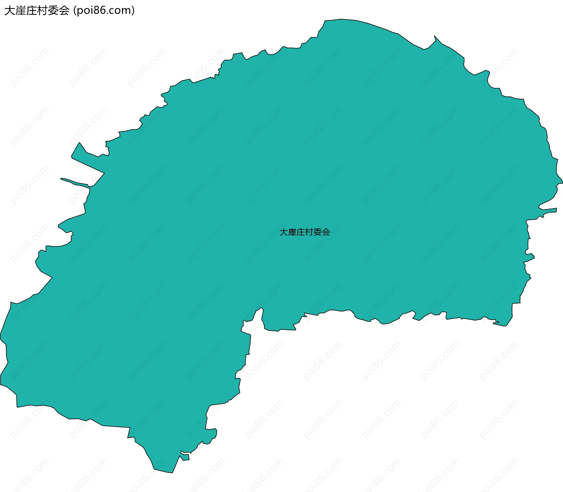大崖庄村委会边界地图