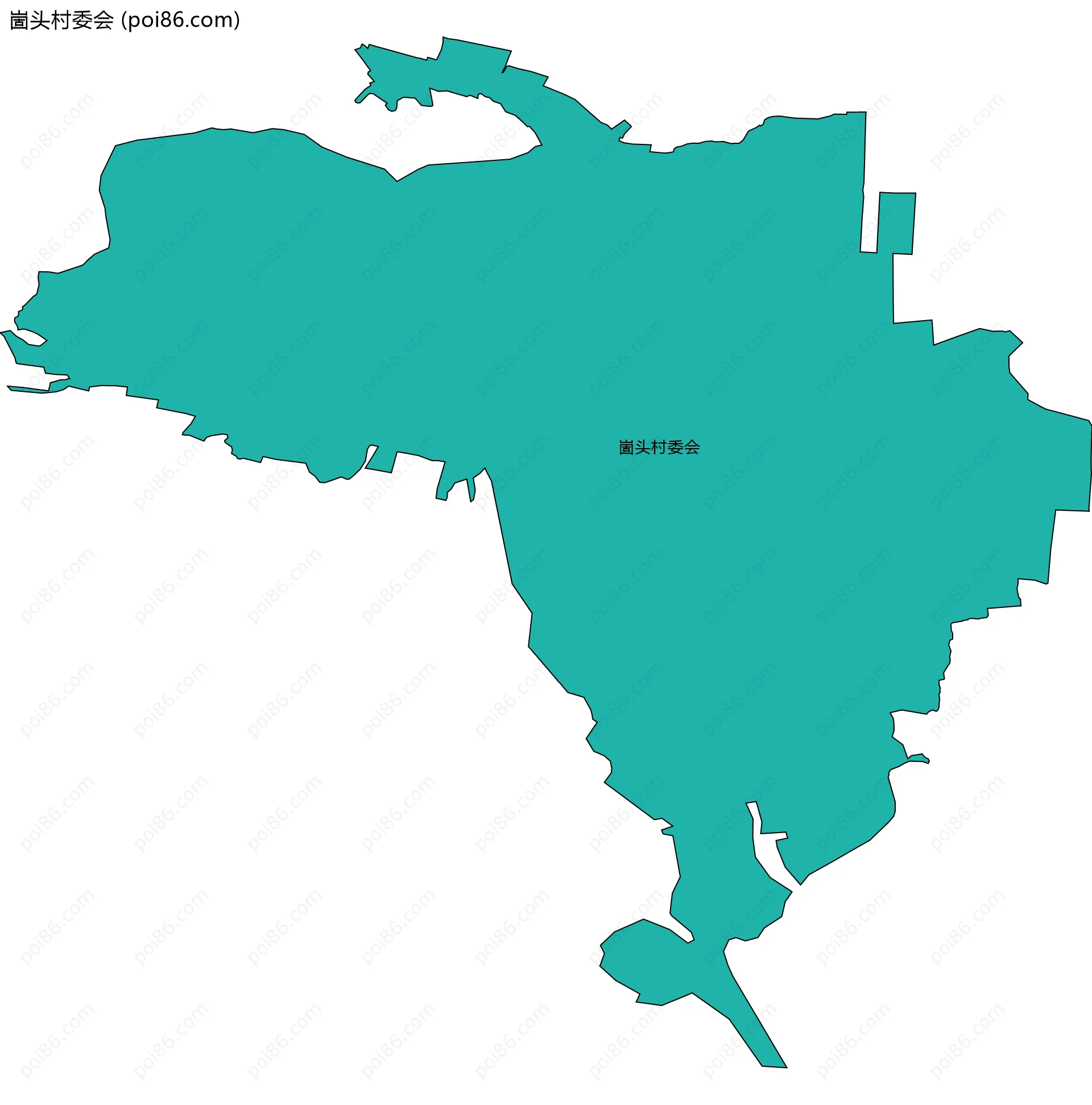 崮头村委会边界地图