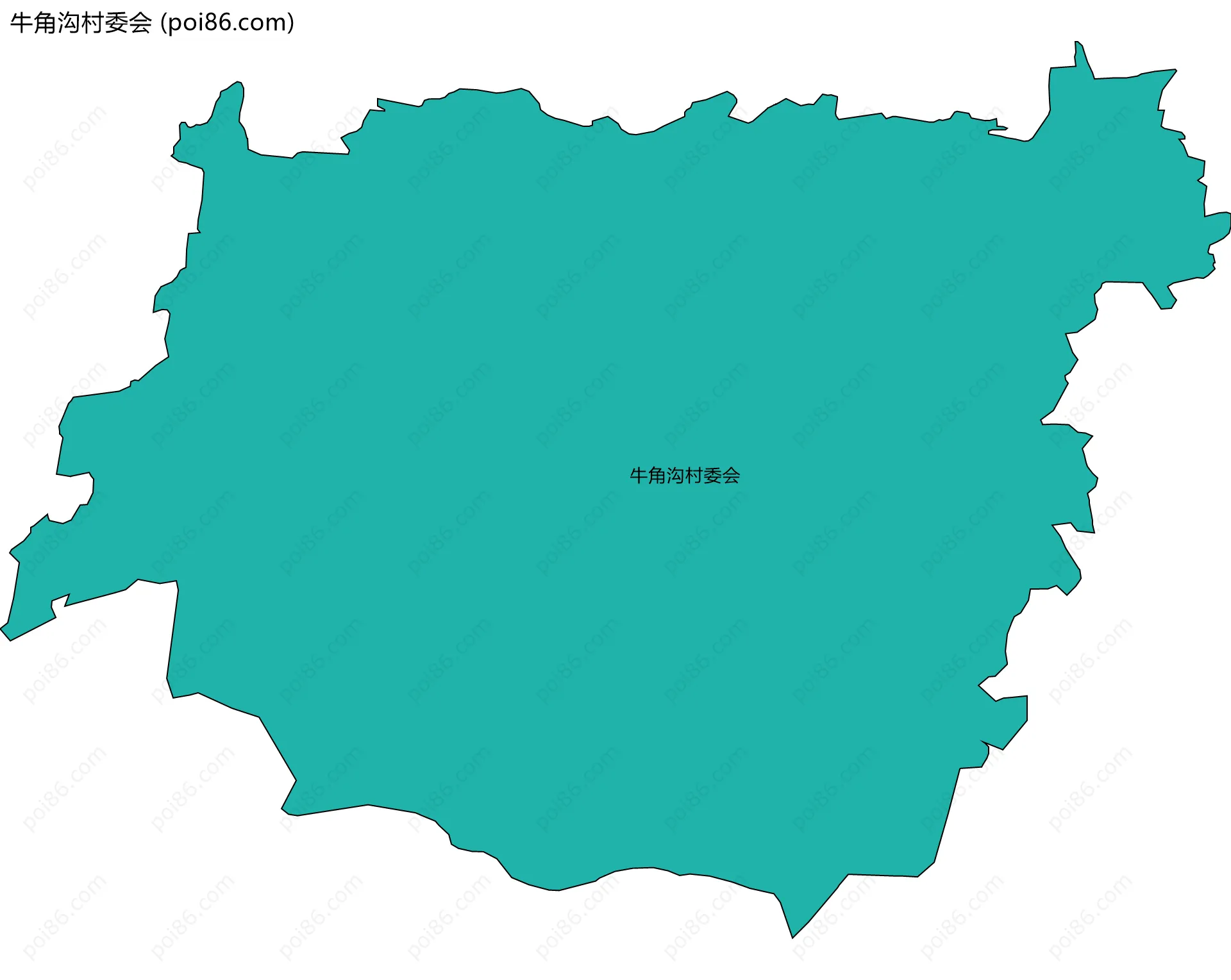 牛角沟村委会边界地图