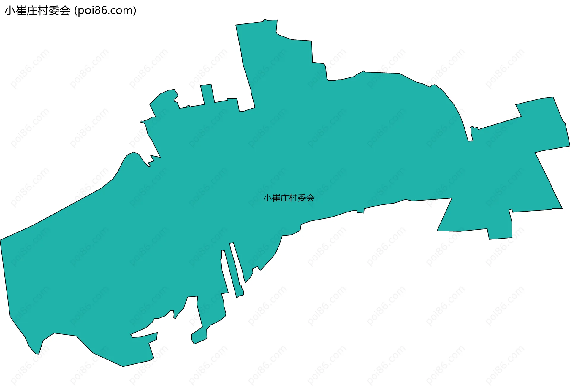 小崔庄村委会边界地图