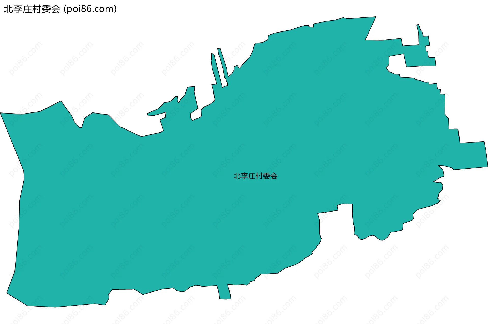 北李庄村委会边界地图