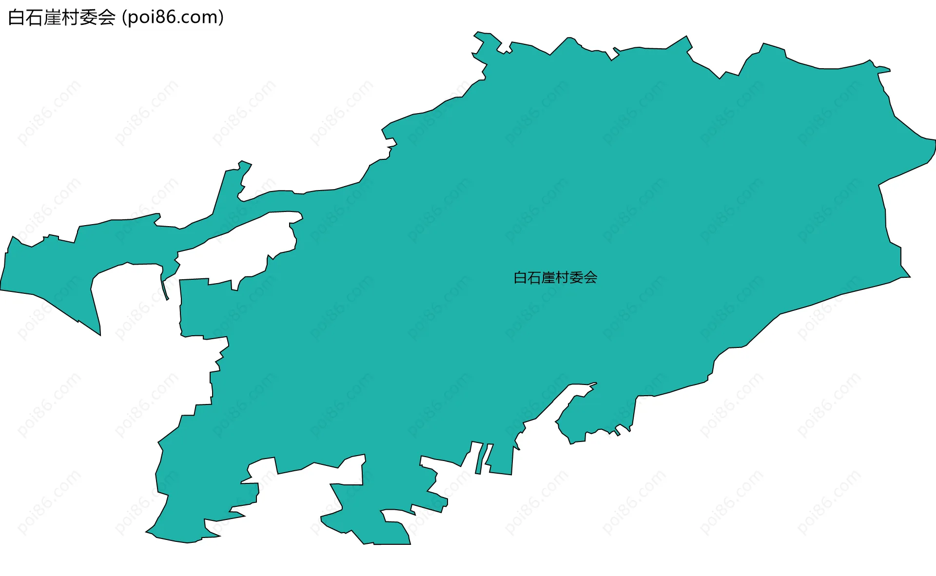 白石崖村委会边界地图