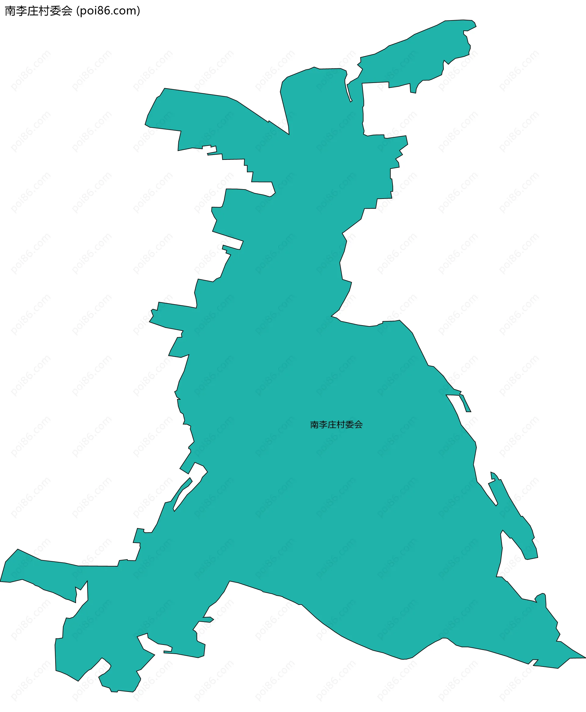 南李庄村委会边界地图