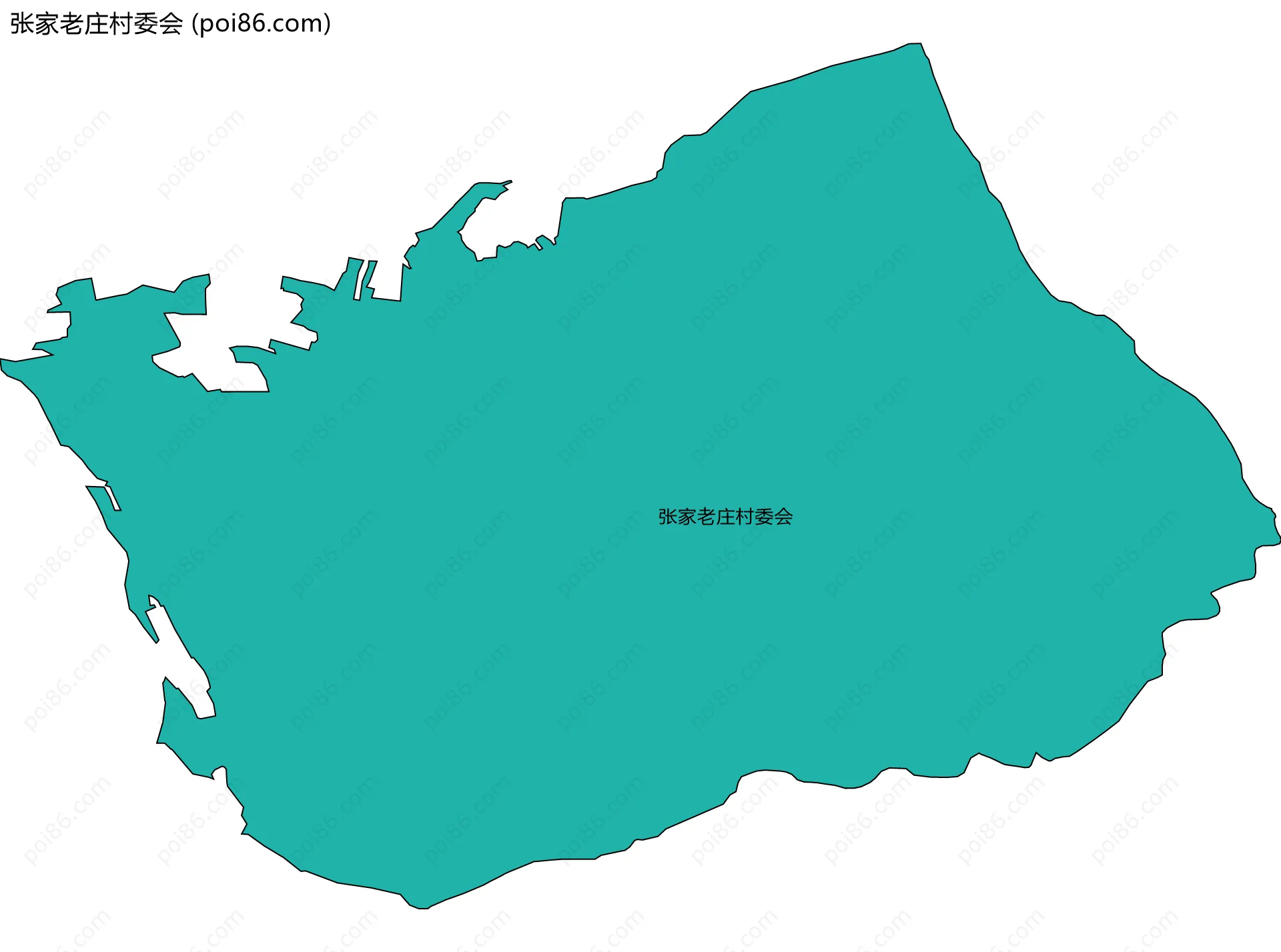 张家老庄村委会边界地图