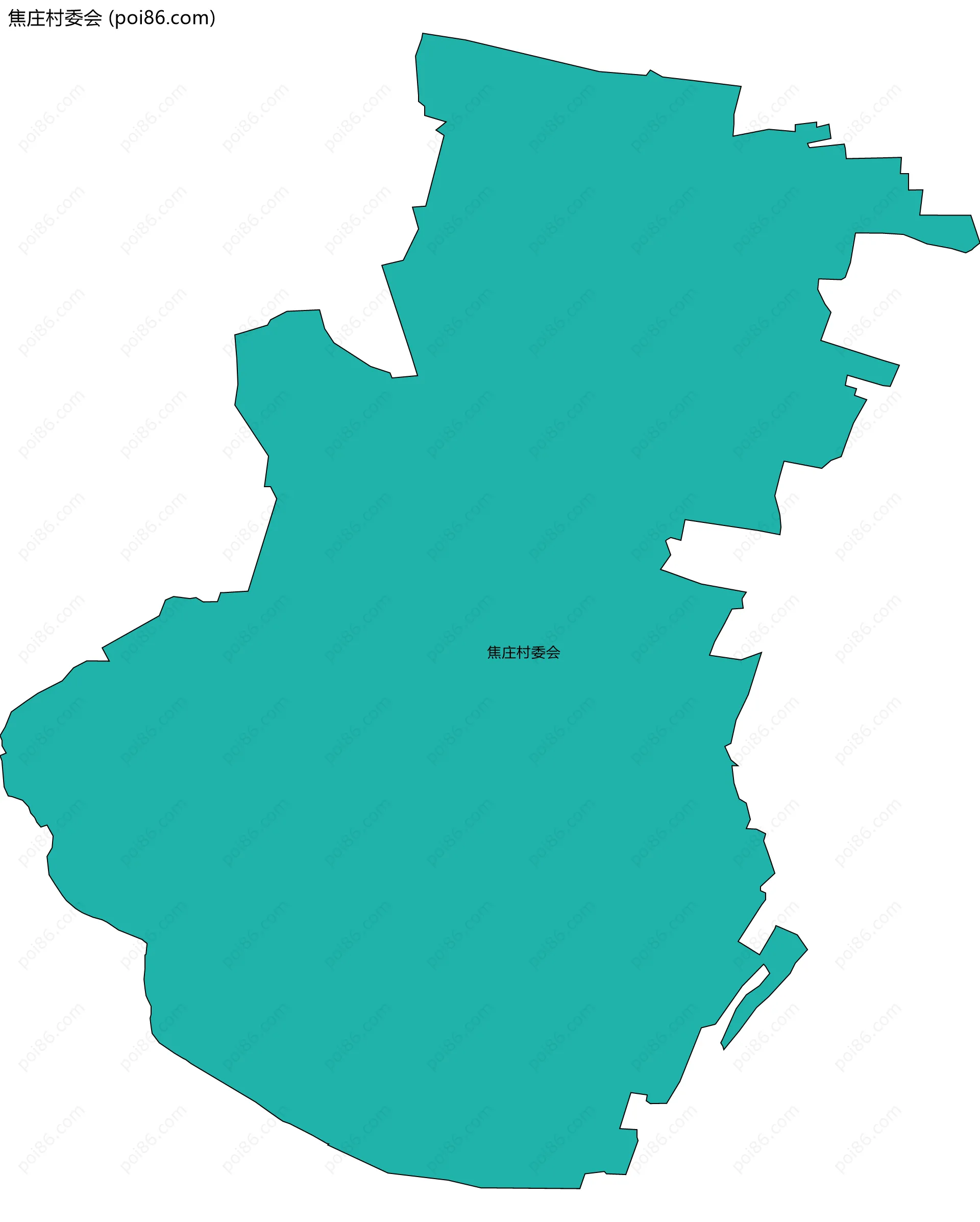焦庄村委会边界地图