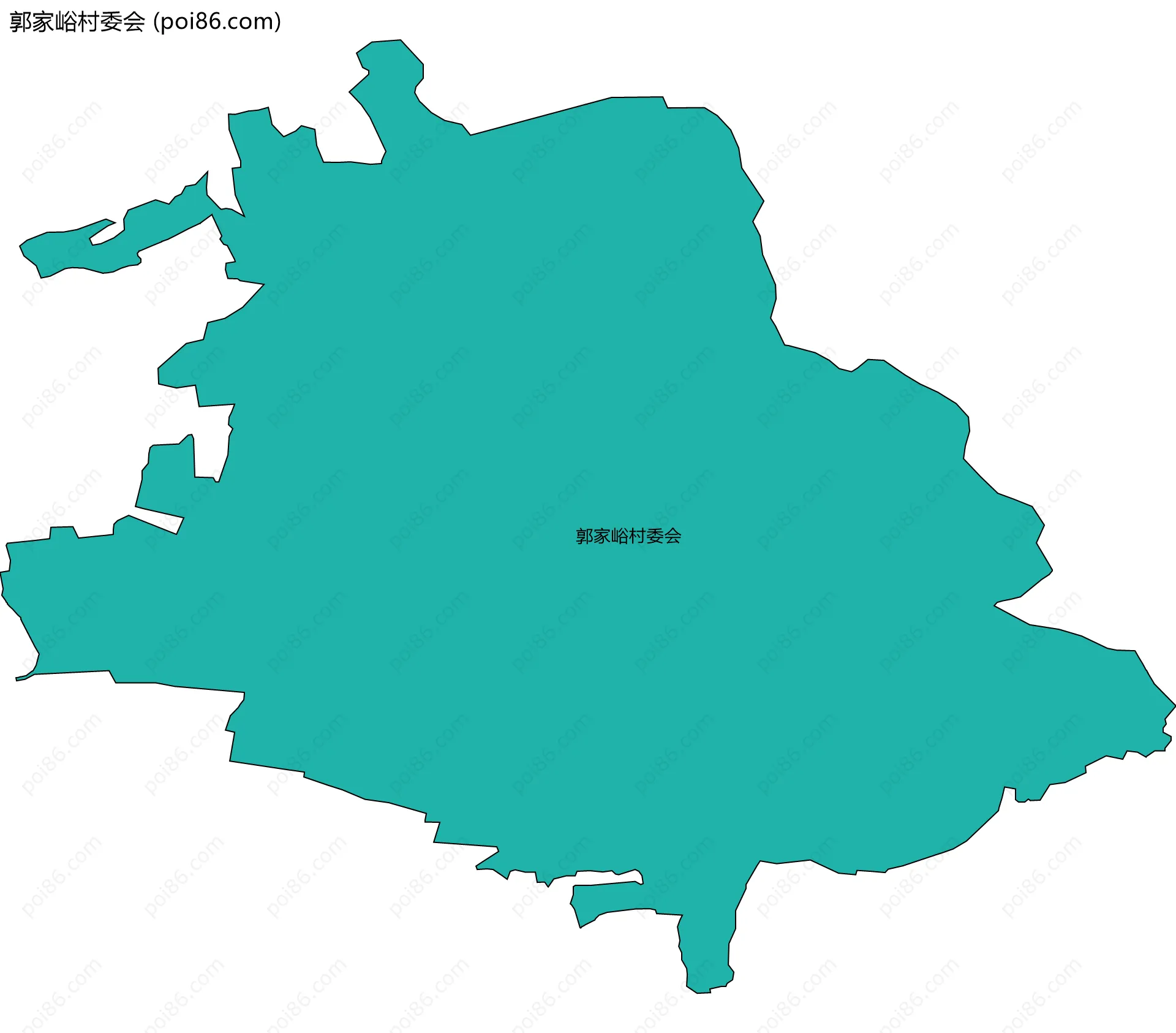 郭家峪村委会边界地图