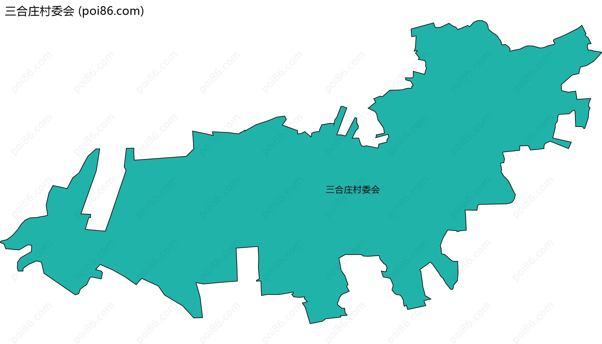 三合庄村委会边界地图