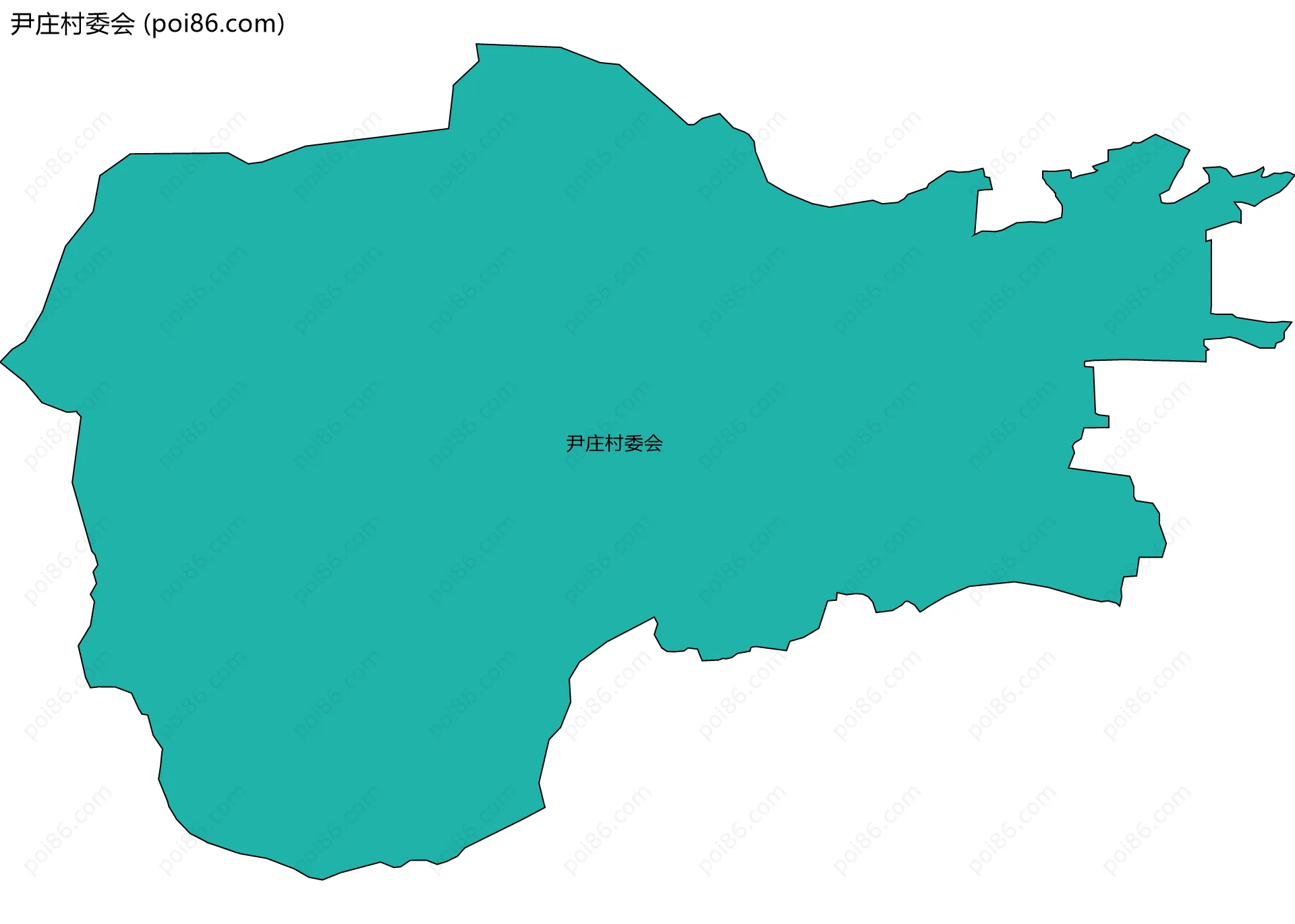 尹庄村委会边界地图