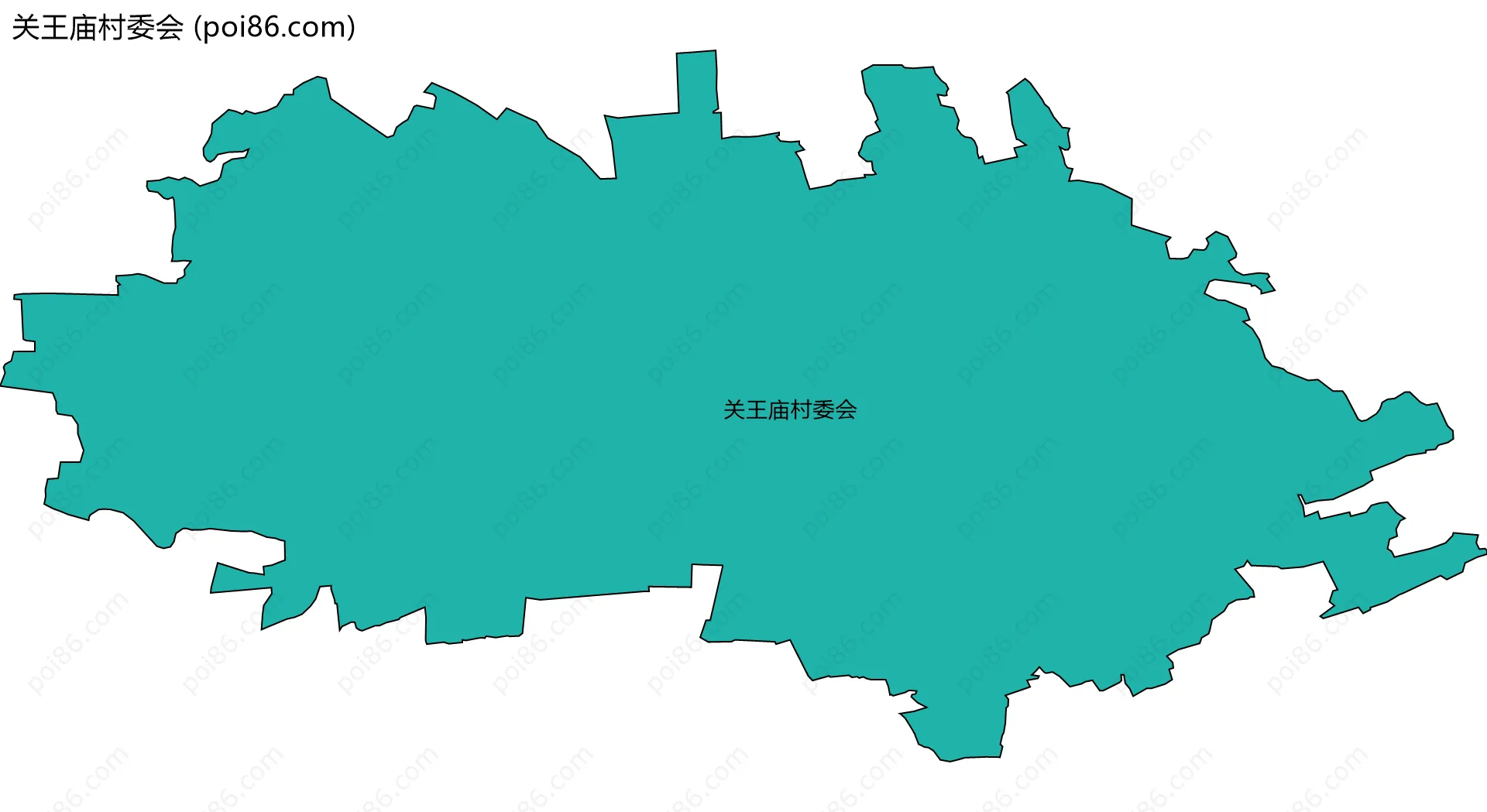 关王庙村委会边界地图