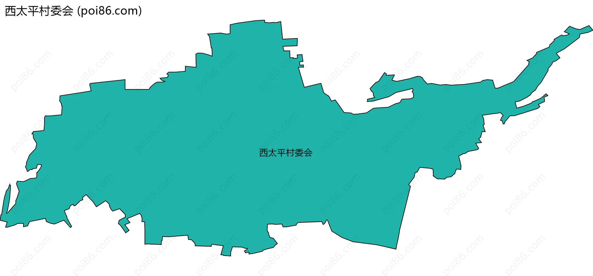 西太平村委会边界地图