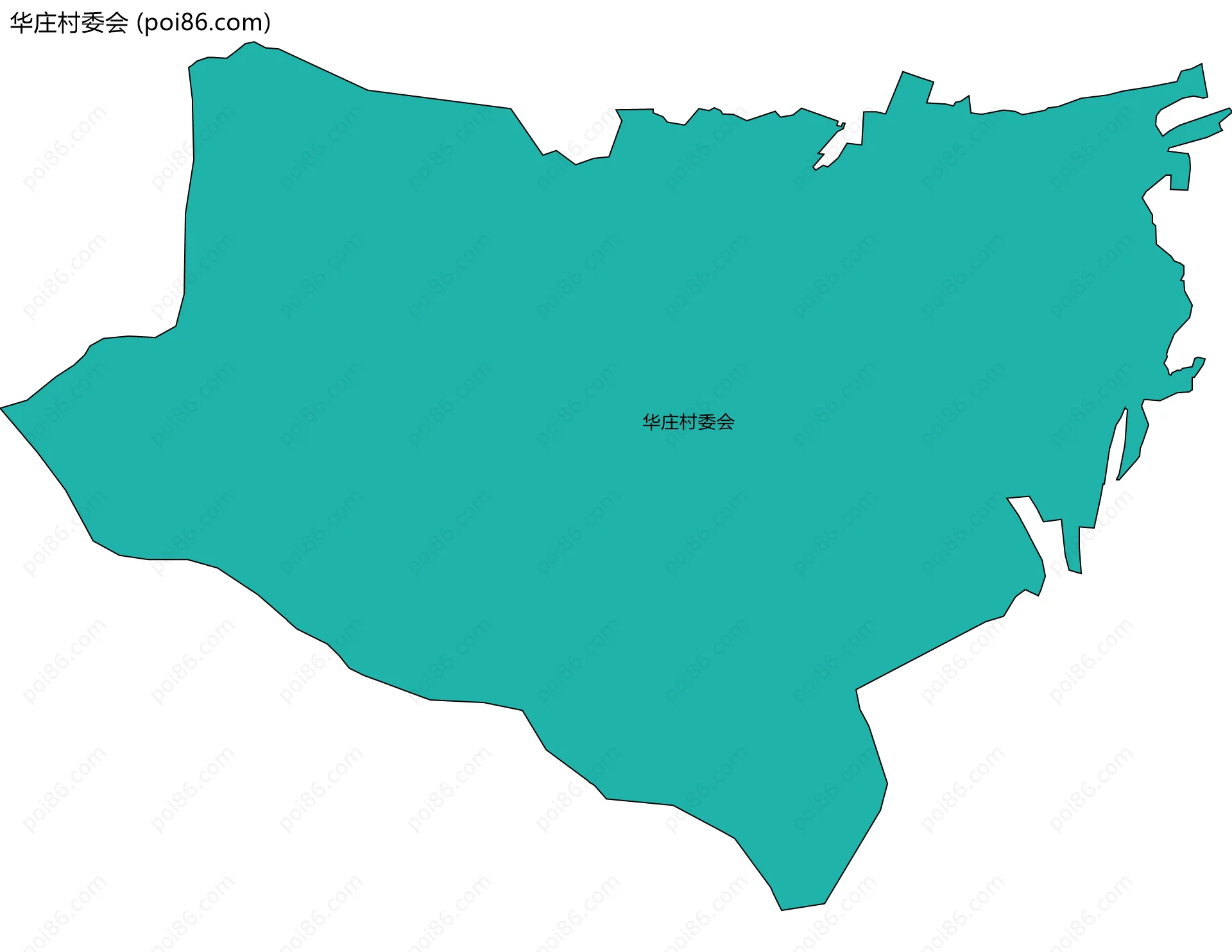 华庄村委会边界地图