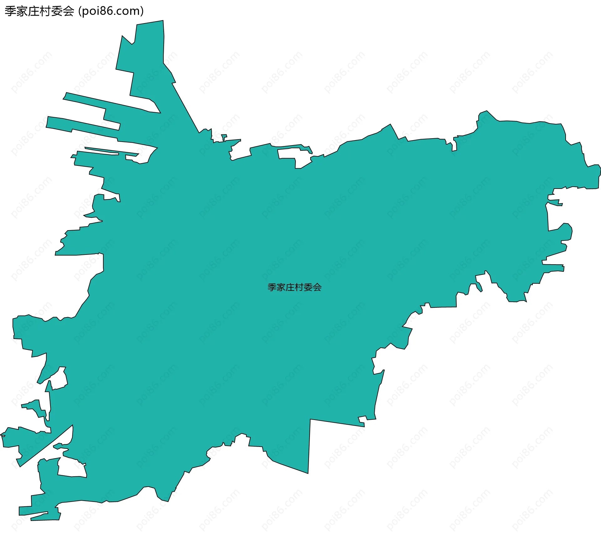 季家庄村委会边界地图
