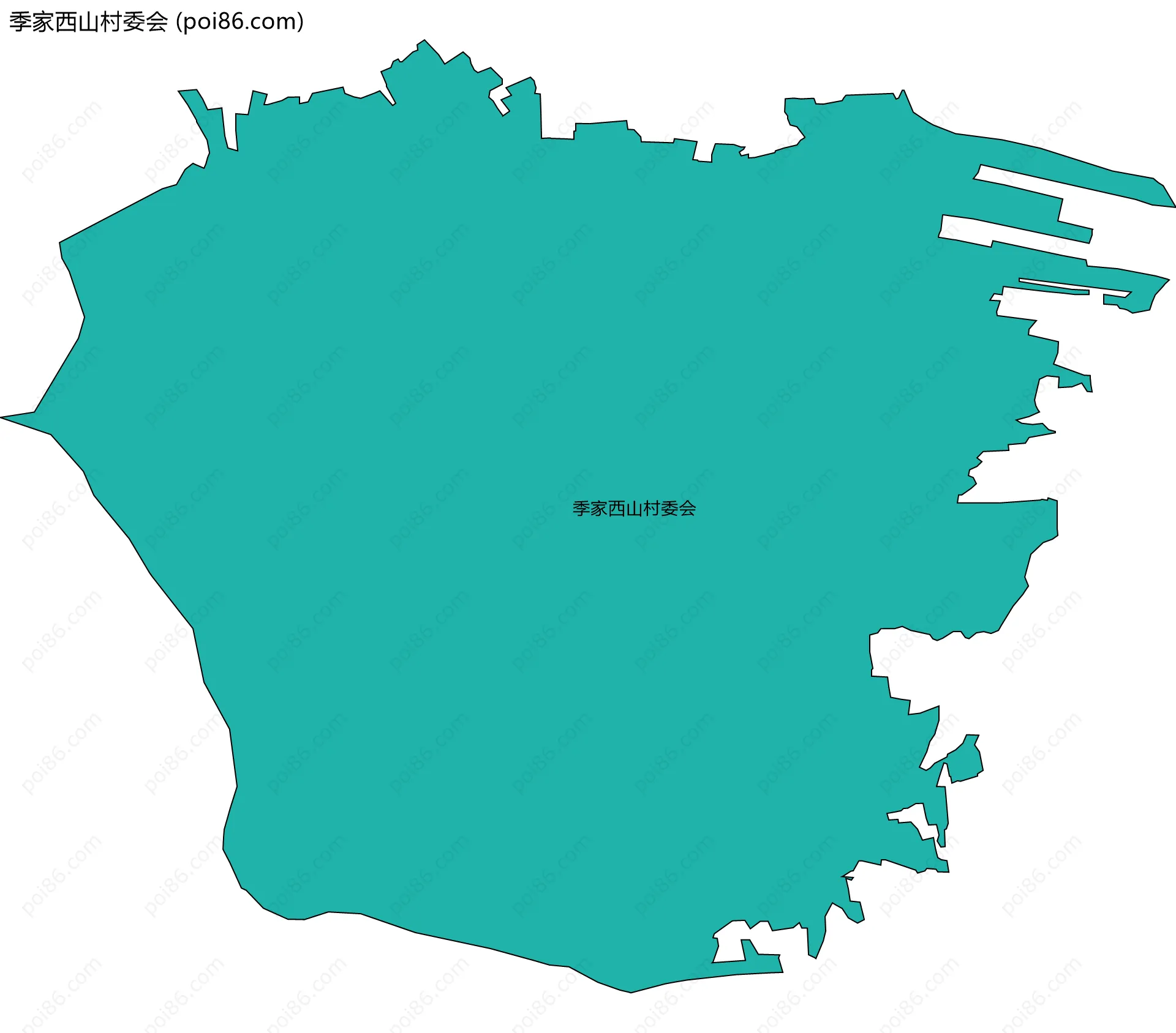 季家西山村委会边界地图