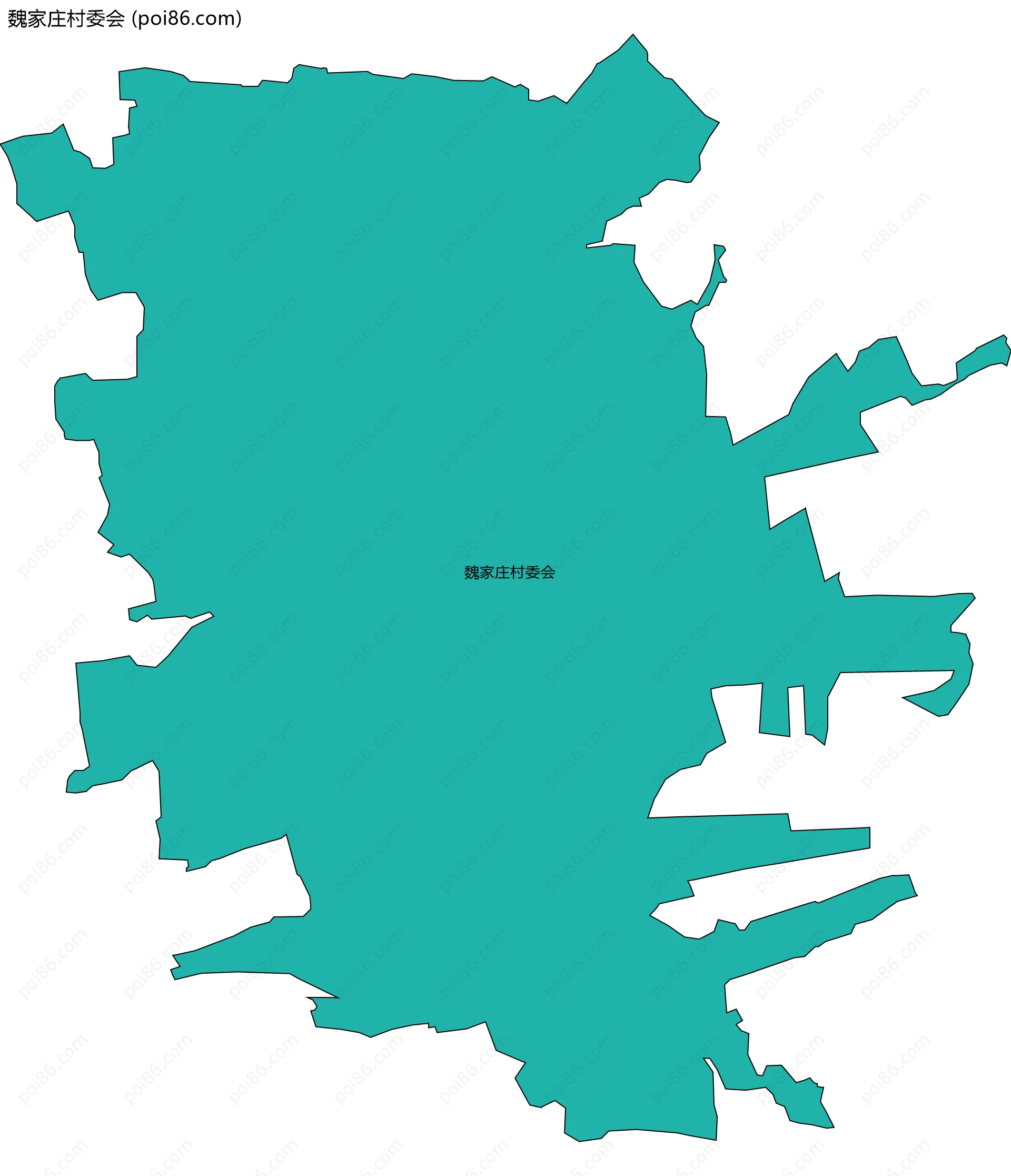 魏家庄村委会边界地图