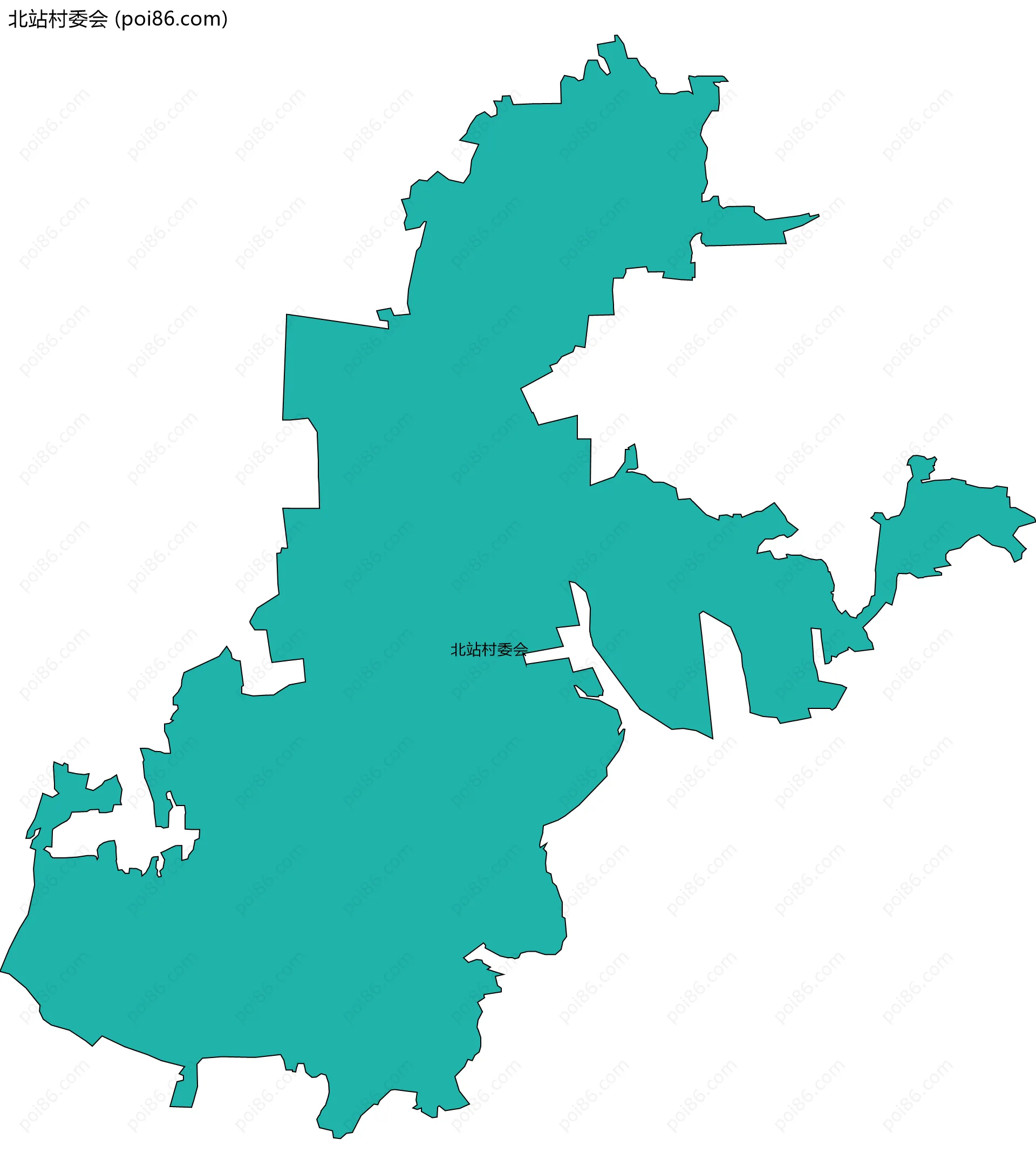 北站村委会边界地图