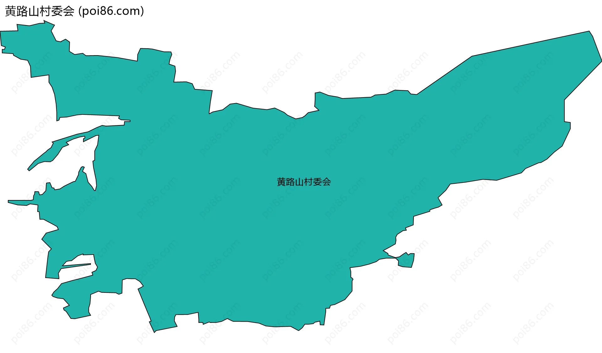 黄路山村委会边界地图