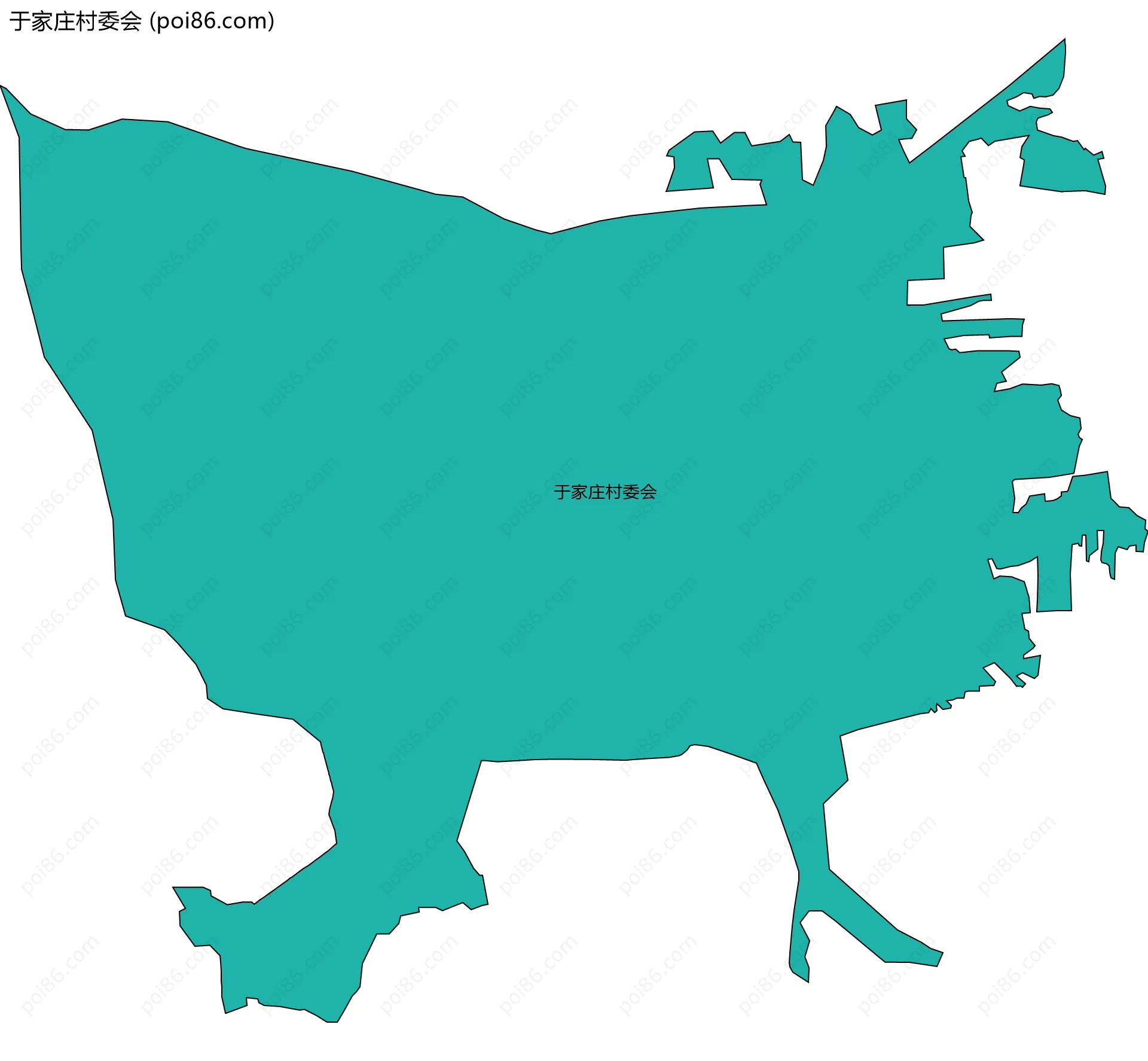 于家庄村委会边界地图