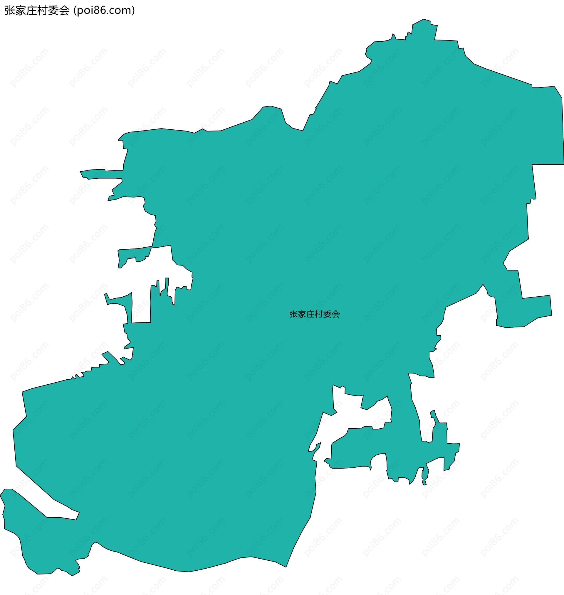 张家庄村委会边界地图