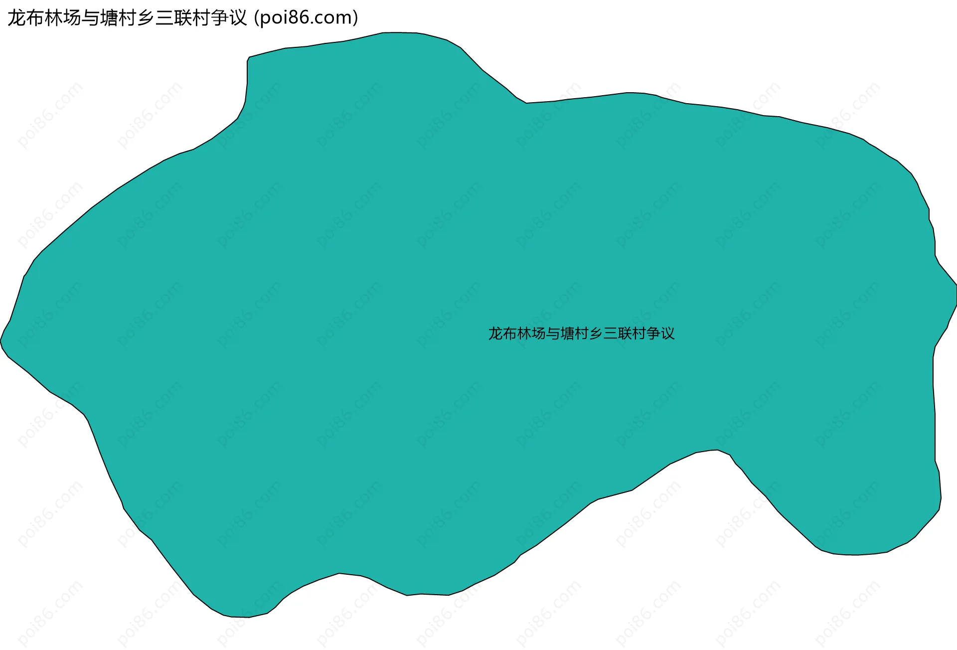 龙布林场与塘村乡三联村争议边界地图