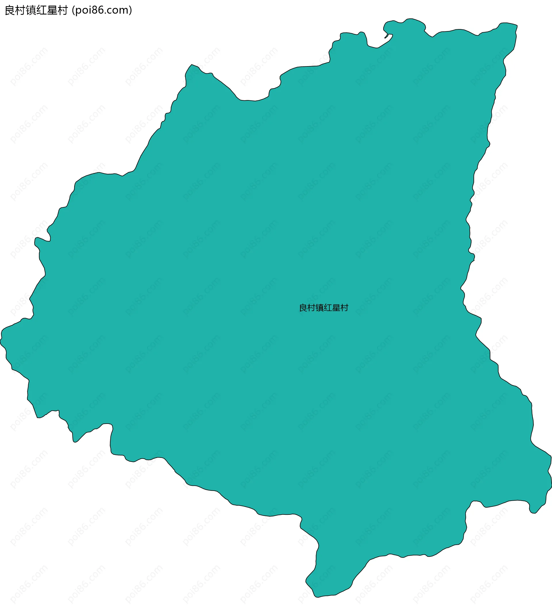 良村镇红星村边界地图