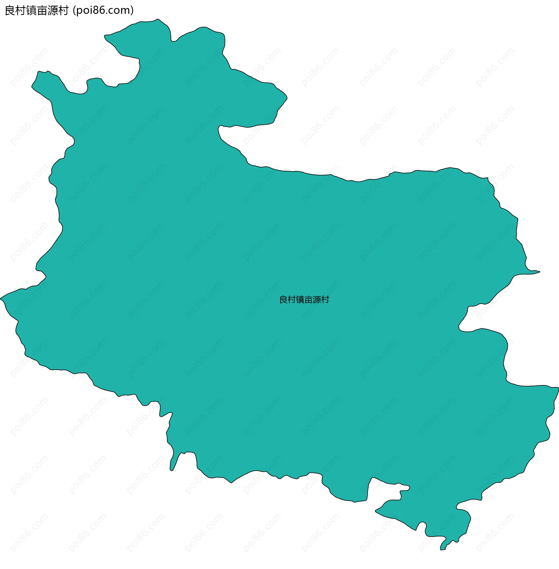 良村镇亩源村边界地图