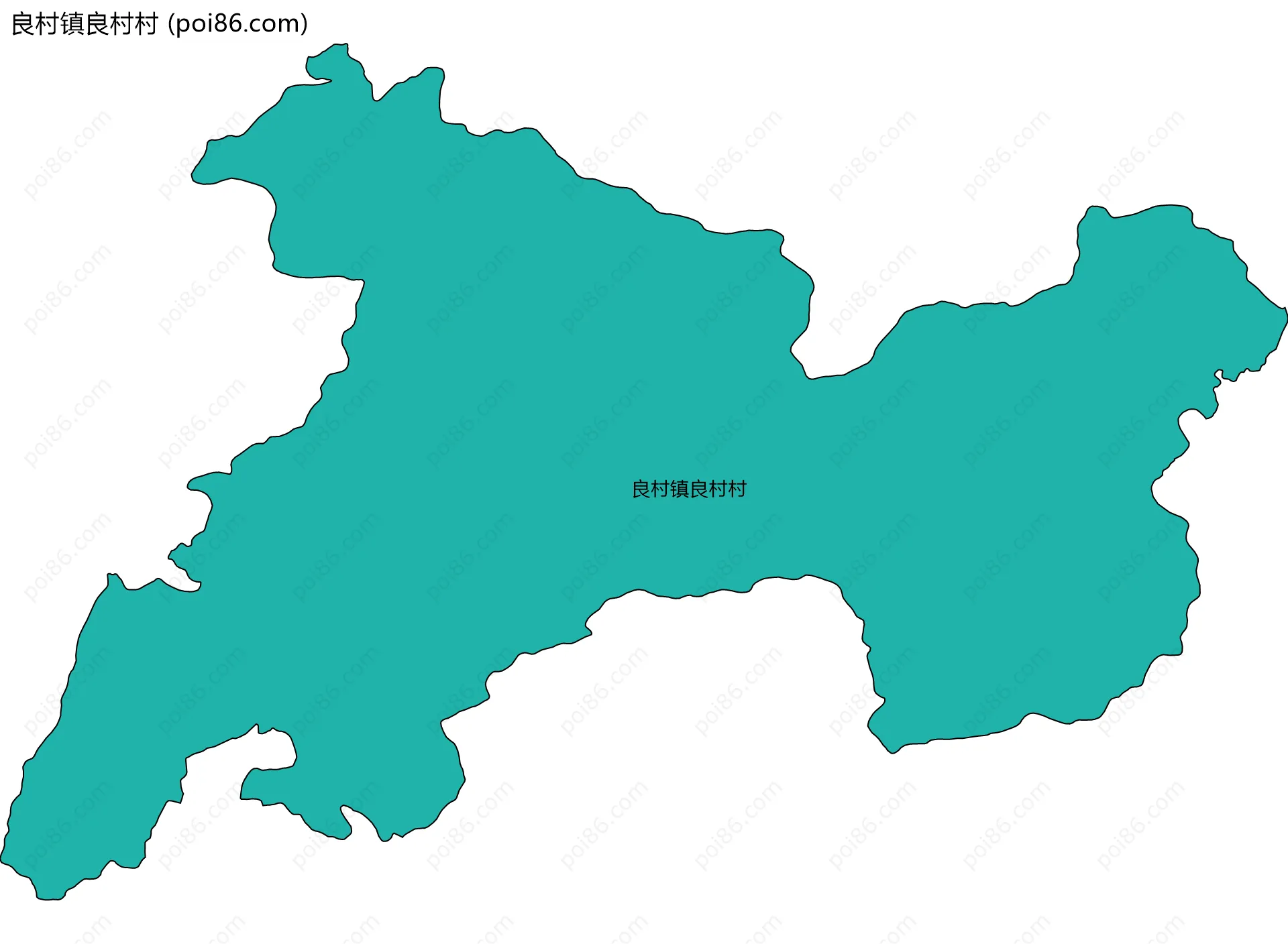 良村镇良村村边界地图