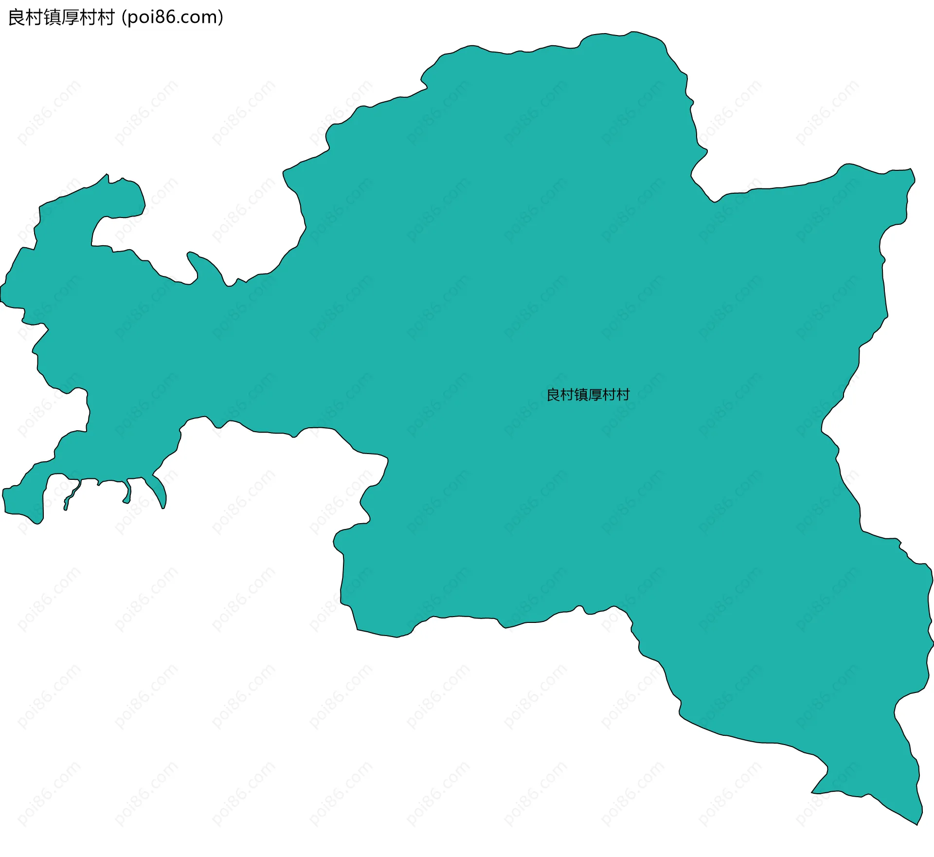 良村镇厚村村边界地图