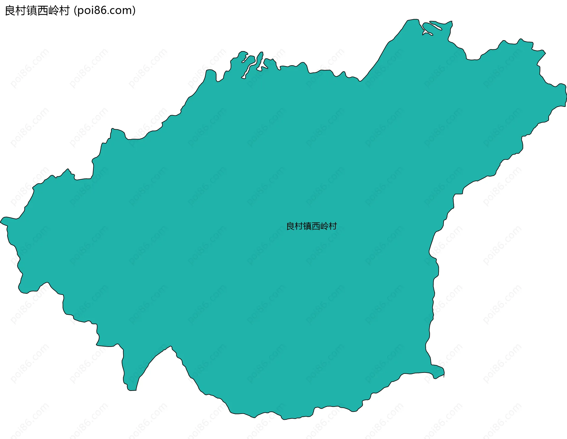 良村镇西岭村边界地图